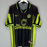 Shop 1996/97 DORTMUND AWAY SHIRT (L) NIKE, classic football shirts, vintage football shirts & retro soccer jerseys at Cult Kits