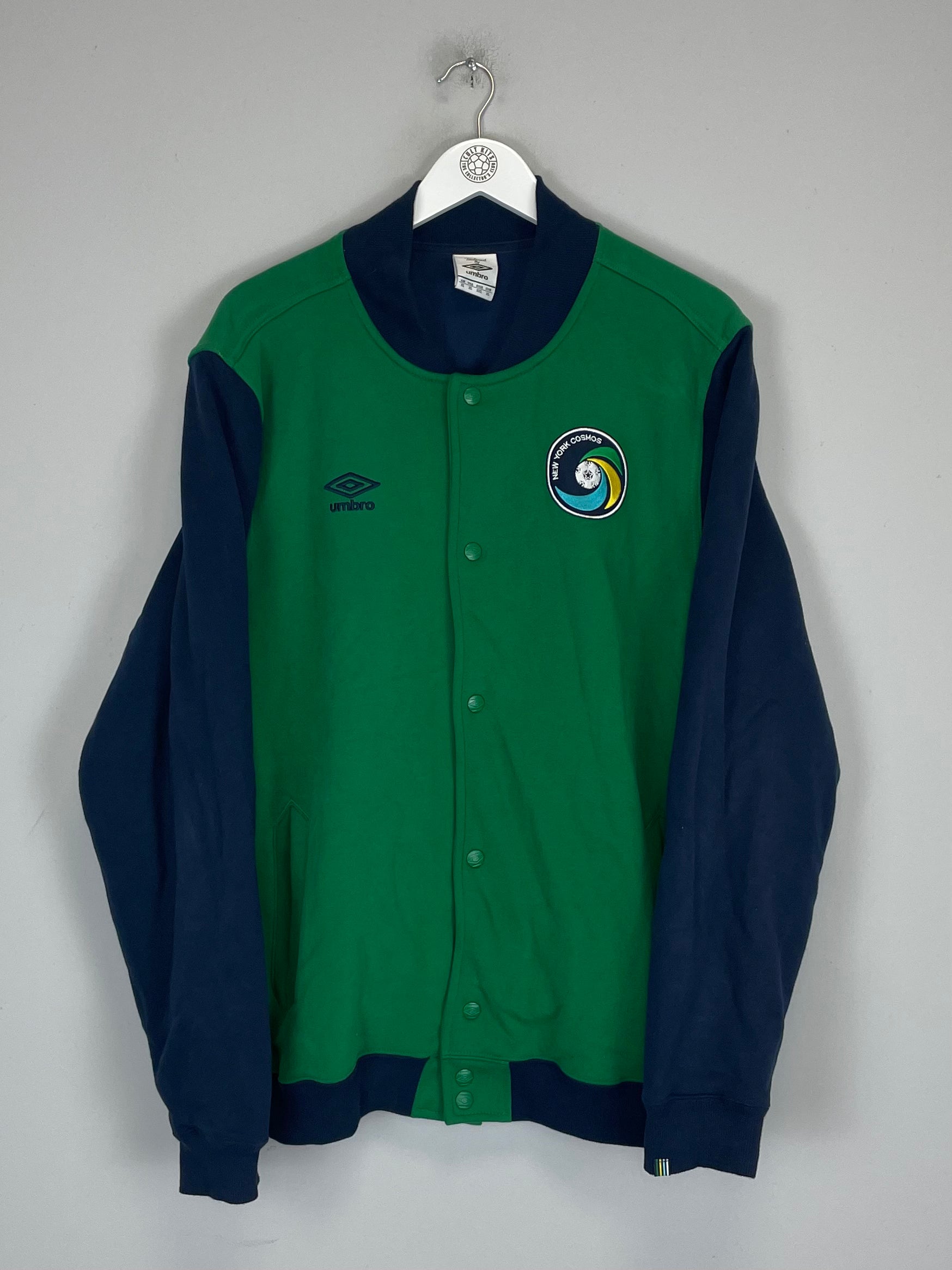 Shop 2011/12 NEW YORK COSMOS *BNWOT* FLEECE BASEBALL JACKET (XL) UMBRO, classic football shirts, vintage football shirts & retro soccer jerseys at Cult Kits