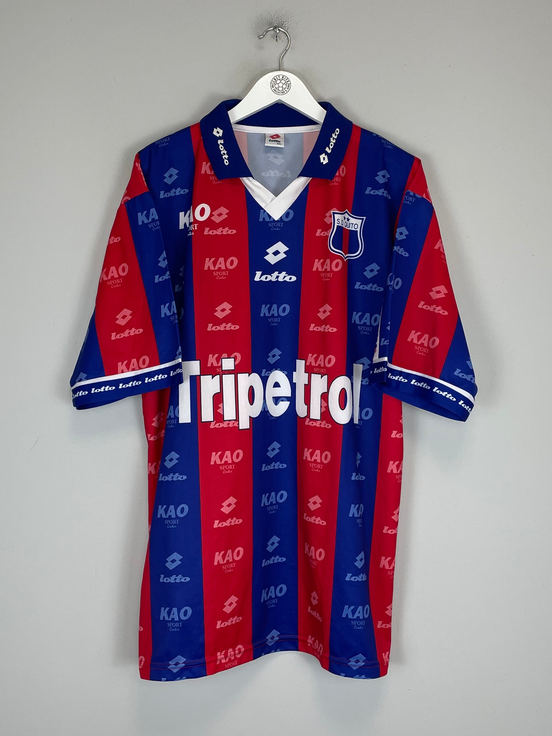 Shop 1996/98 DEPORTIVO QUITO HOME SHIRT (XXL) LOTTO, classic football shirts, vintage football shirts & retro soccer jerseys at Cult Kits