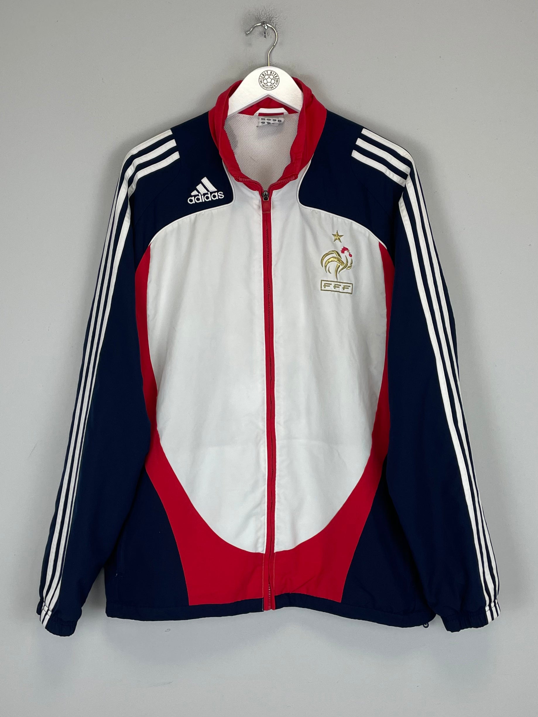Shop 2007/08 FRANCE TRACK JACKET (L) ADIDAS, classic football shirts, vintage football shirts & retro soccer jerseys at Cult Kits