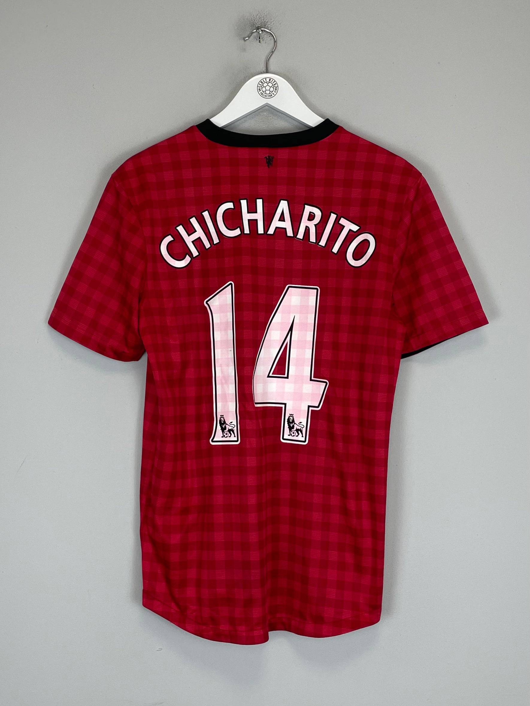 Shop 2012/13 MANCHESTER UNITED CHICHARITO #14 HOME SHIRT (M) NIKE, classic football shirts, vintage football shirts & retro soccer jerseys at Cult Kits