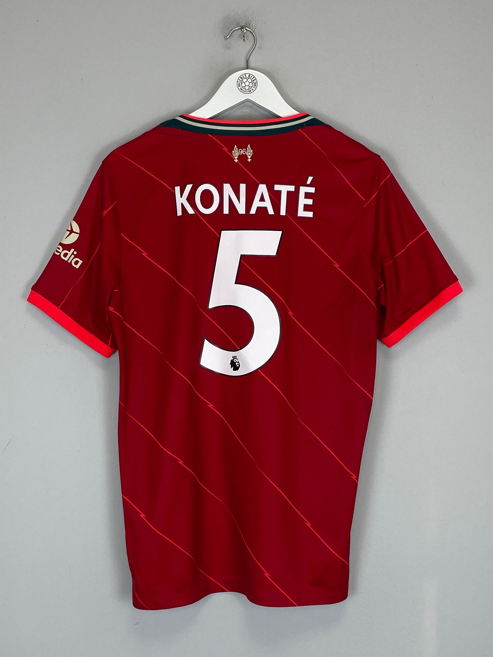 Shop 2021/22 LIVERPOOL KONATE #5 HOME SHIRT (M) NIKE, classic football shirts, vintage football shirts & retro soccer jerseys at Cult Kits