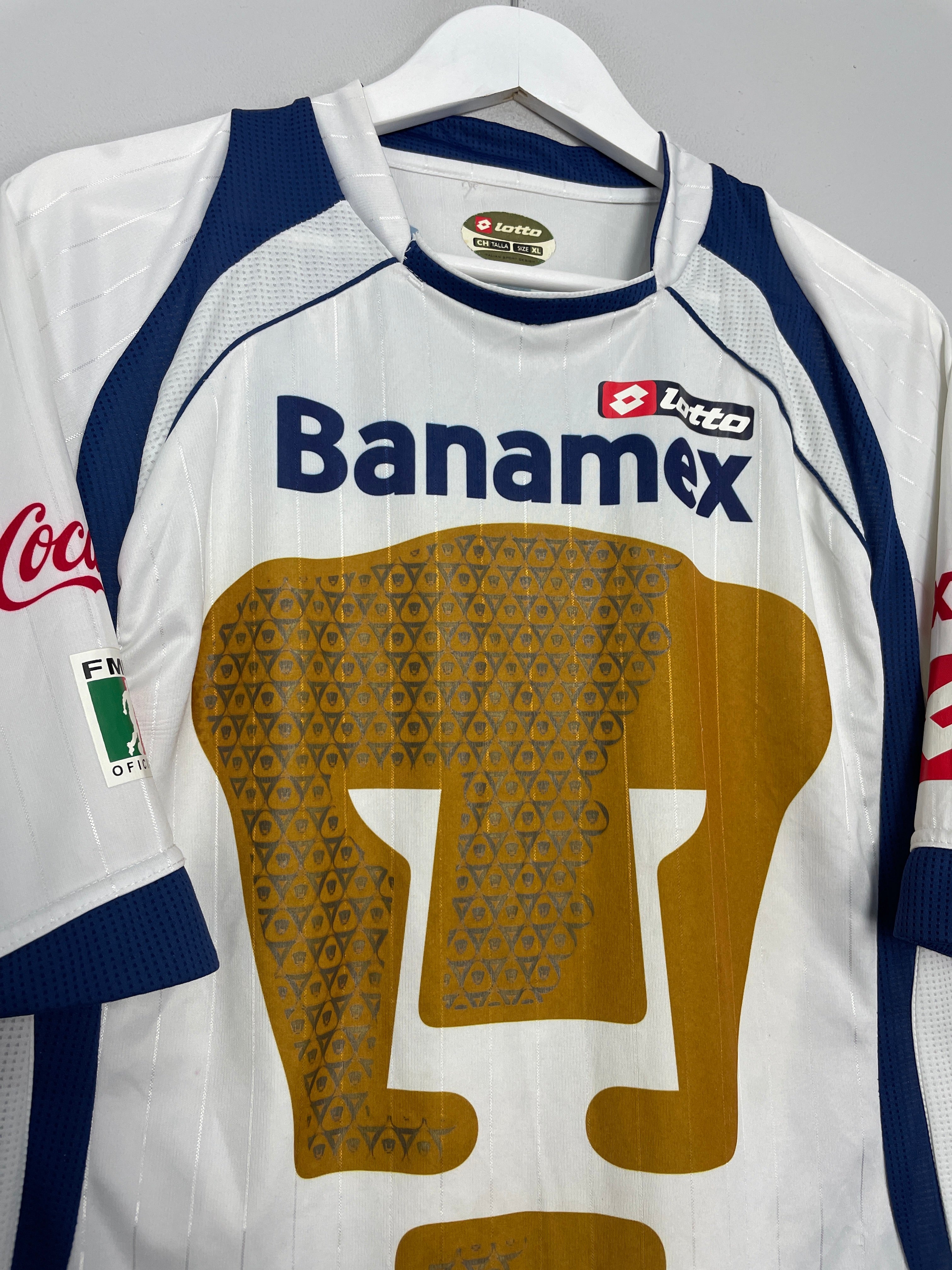 Shop 2008/09 UNAM PUMAS HOME SHIRT (XL) LOTTO, classic football shirts, vintage football shirts & retro soccer jerseys at Cult Kits