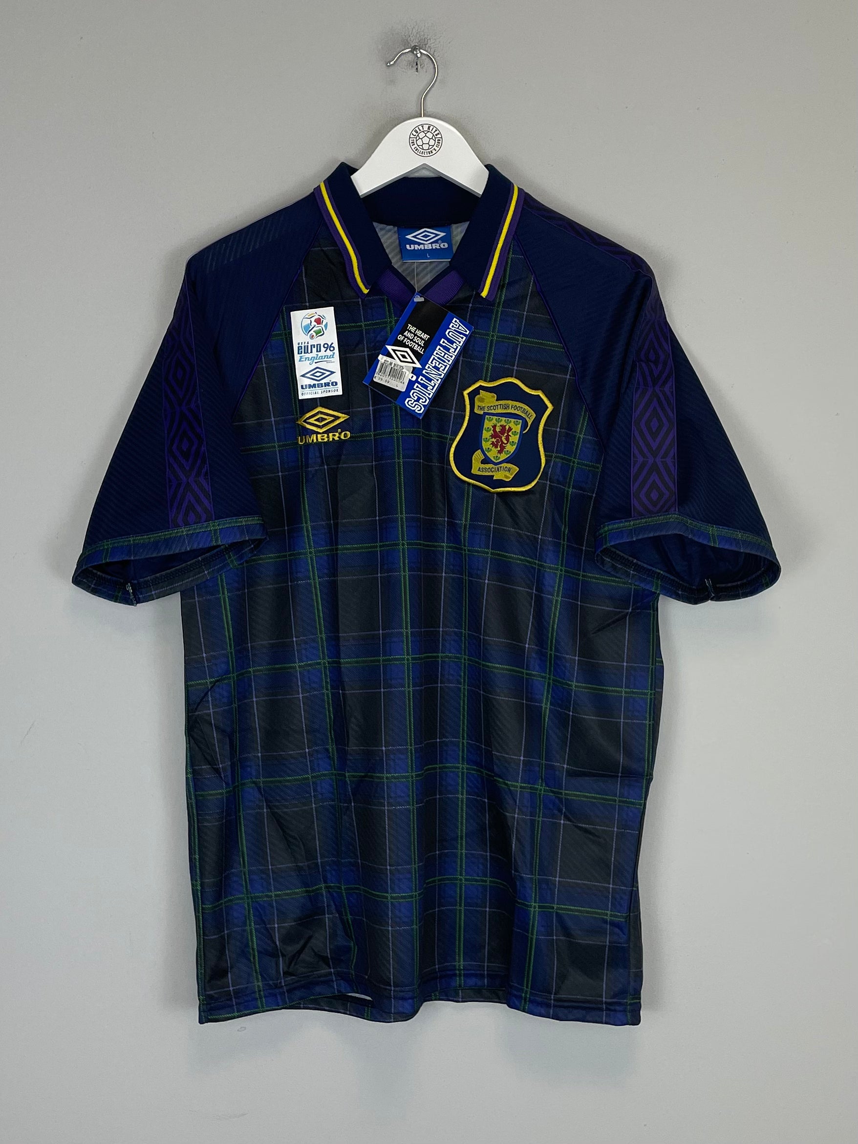 Shop 1994/96 SCOTLAND *BNWT* HOME SHIRT (L) UMBRO, classic football shirts, vintage football shirts & retro soccer jerseys at Cult Kits