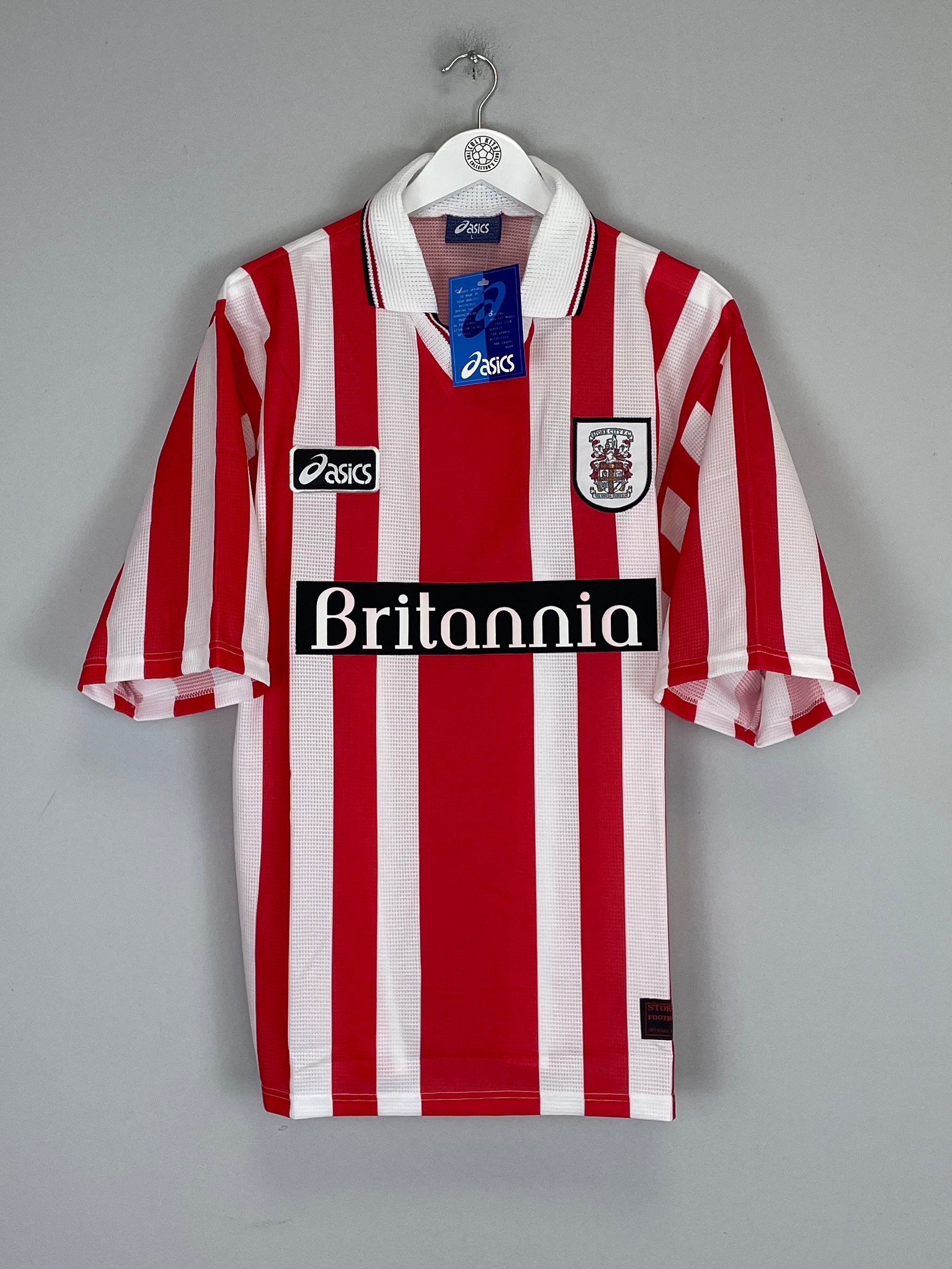 Shop 1997/98 STOKE CITY *BNWT* HOME SHIRT (L) ASICS, classic football shirts, vintage football shirts & retro soccer jerseys at Cult Kits