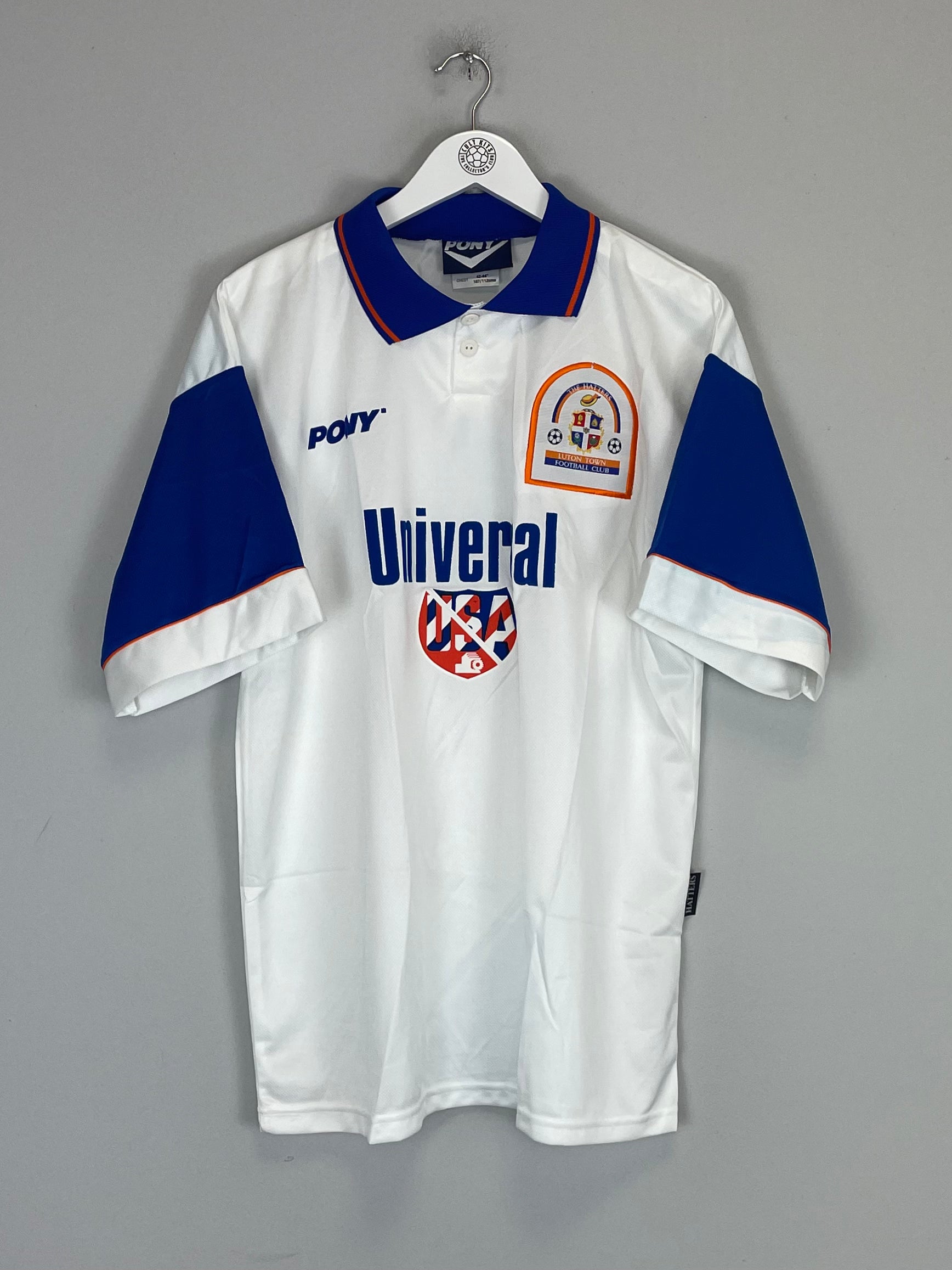 Shop 1995/97 LUTON TOWN *BNWOT* HOME SHIRT (L) PONY, classic football shirts, vintage football shirts & retro soccer jerseys at Cult Kits