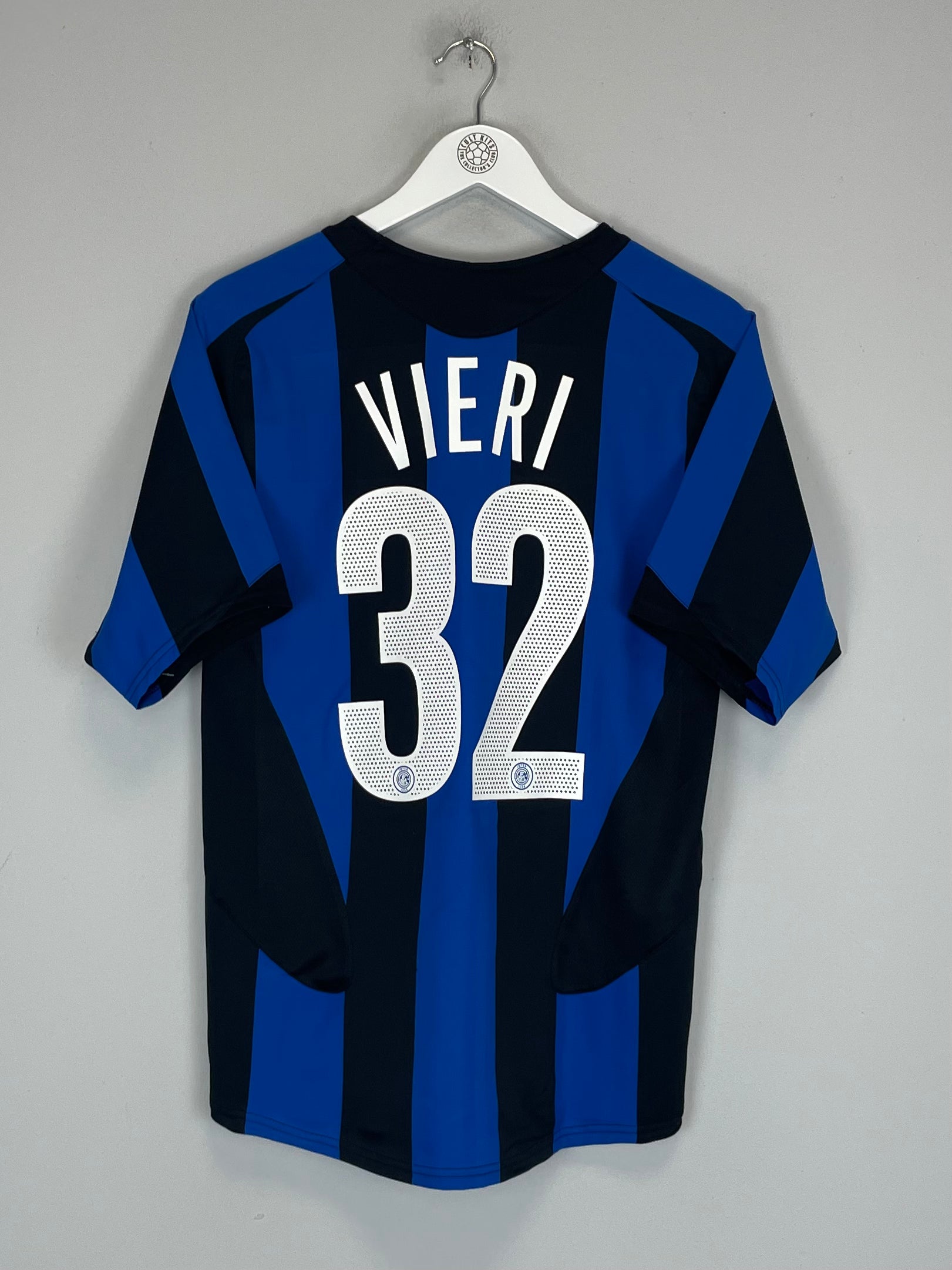 Shop 2003/04 INTER MILAN VIERI #32 HOME SHIRT (S) NIKE, classic football shirts, vintage football shirts & retro soccer jerseys at Cult Kits