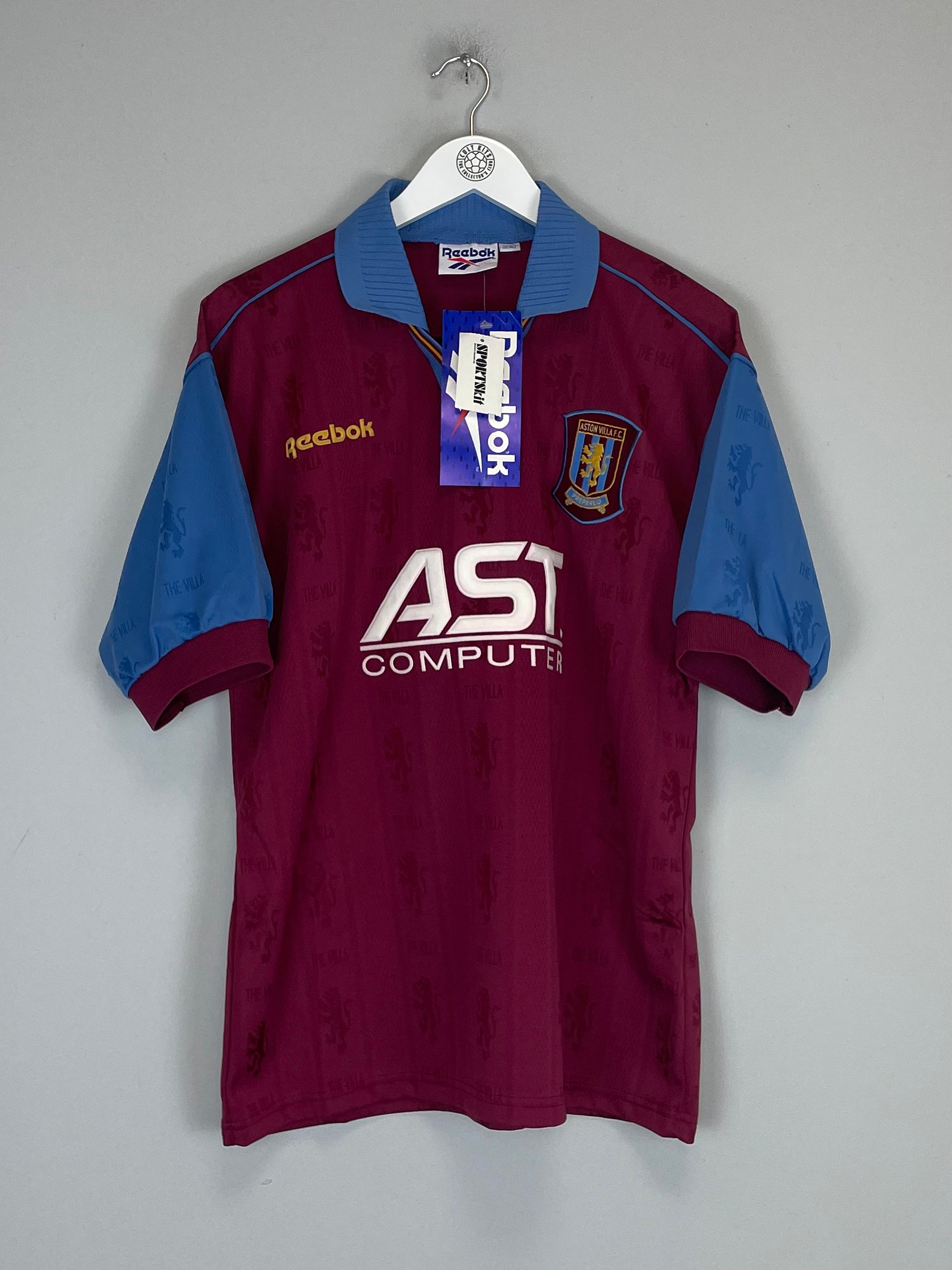 Shop 1995/97 ASTON VILLA *BNWT* HOME SHIRT (M) REEBOK, classic football shirts, vintage football shirts & retro soccer jerseys at Cult Kits