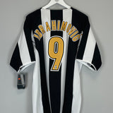 Shop 2004/05 JUVENTUS IBRAHIMOVIC #9 *BNWT* HOME SHIRT (XL) NIKE, classic football shirts, vintage football shirts & retro soccer jerseys at Cult Kits