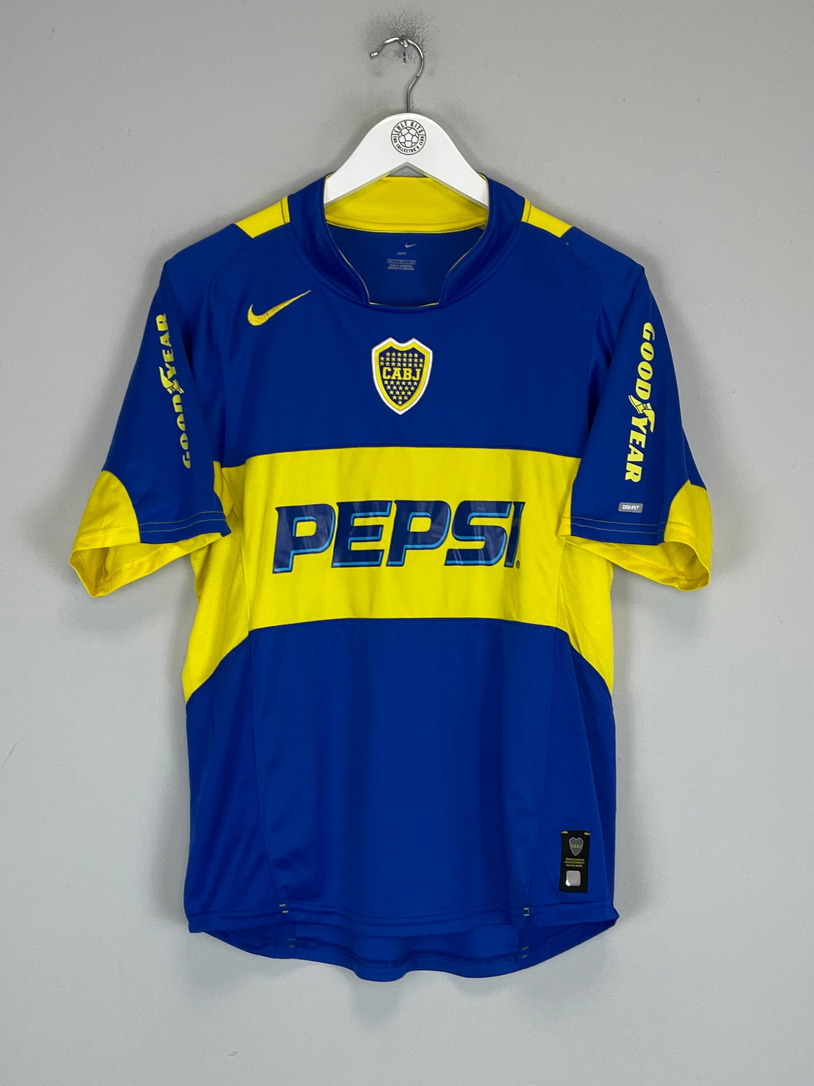 Shop 2004/05 BOCA JUNIORS HOME SHIRT (M) NIKE, classic football shirts, vintage football shirts & retro soccer jerseys at Cult Kits