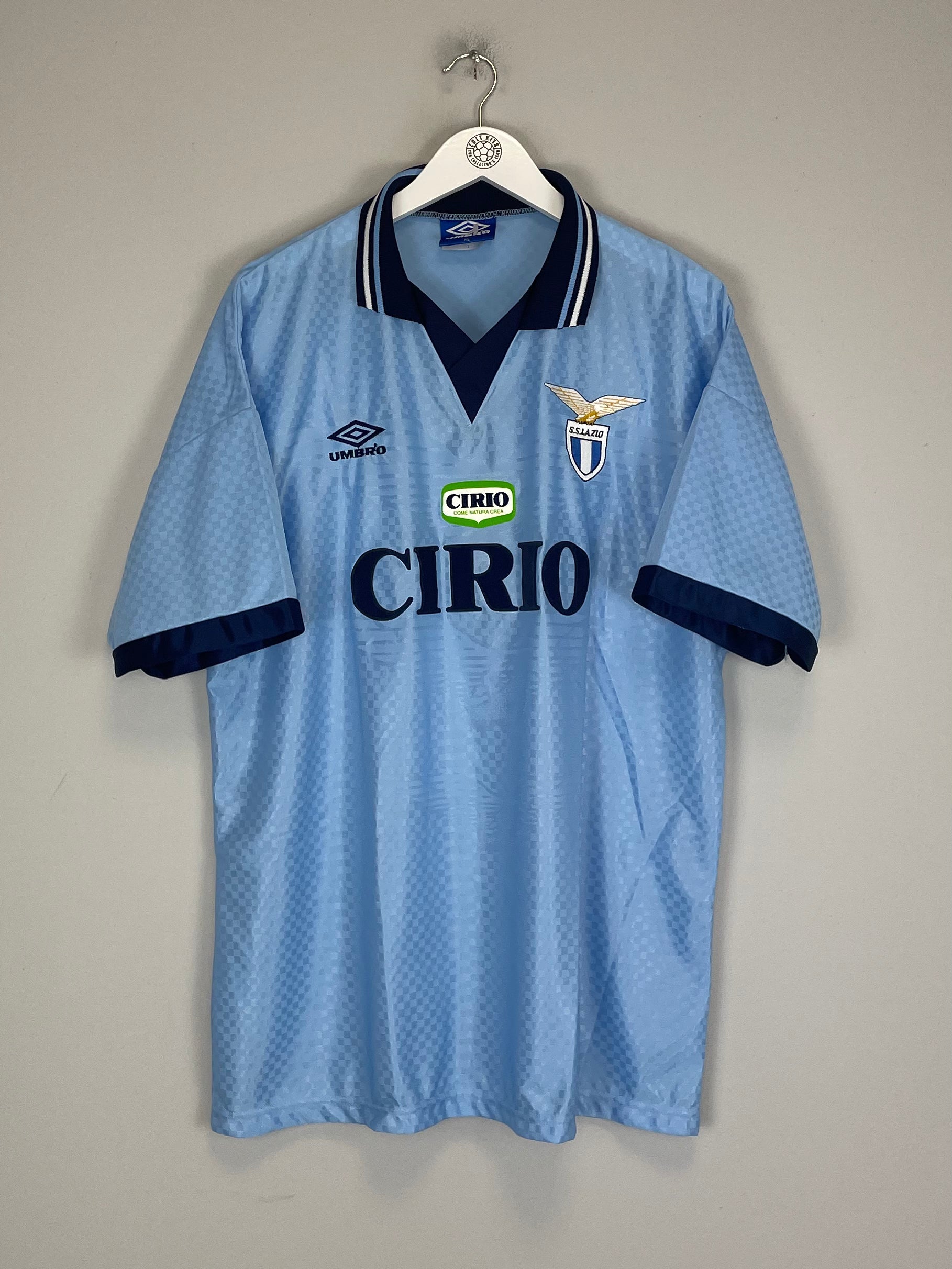 Shop 1996/97 LAZIO *MINT* HOME SHIRT (XL) UMBRO, classic football shirts, vintage football shirts & retro soccer jerseys at Cult Kits