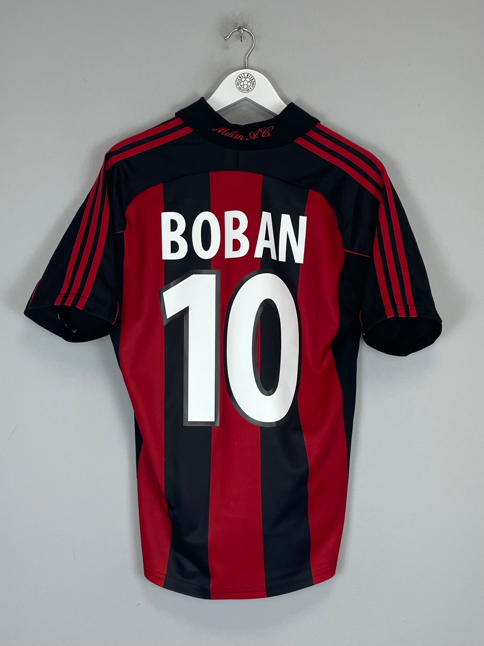 Shop 2000/02 AC MILAN BOBAN #10 HOME SHIRT (S) ADIDAS, classic football shirts, vintage football shirts & retro soccer jerseys at Cult Kits