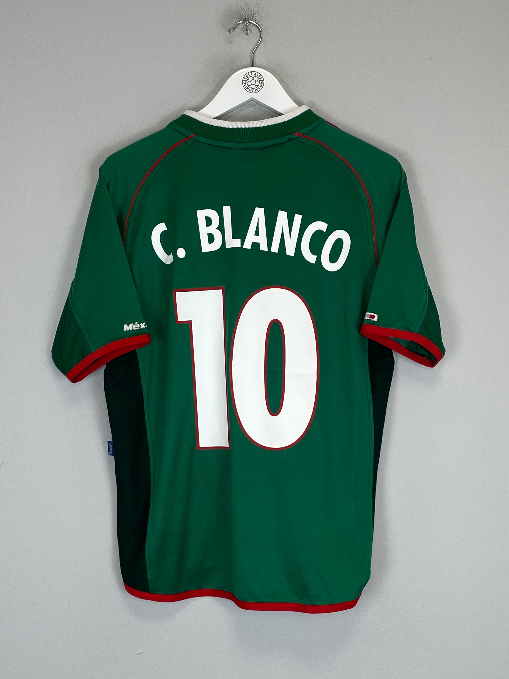 Shop 2001/02 MEXICO C.BLANCO #10 HOME SHIRT (M) ATLETICA, classic football shirts, vintage football shirts & retro soccer jerseys at Cult Kits
