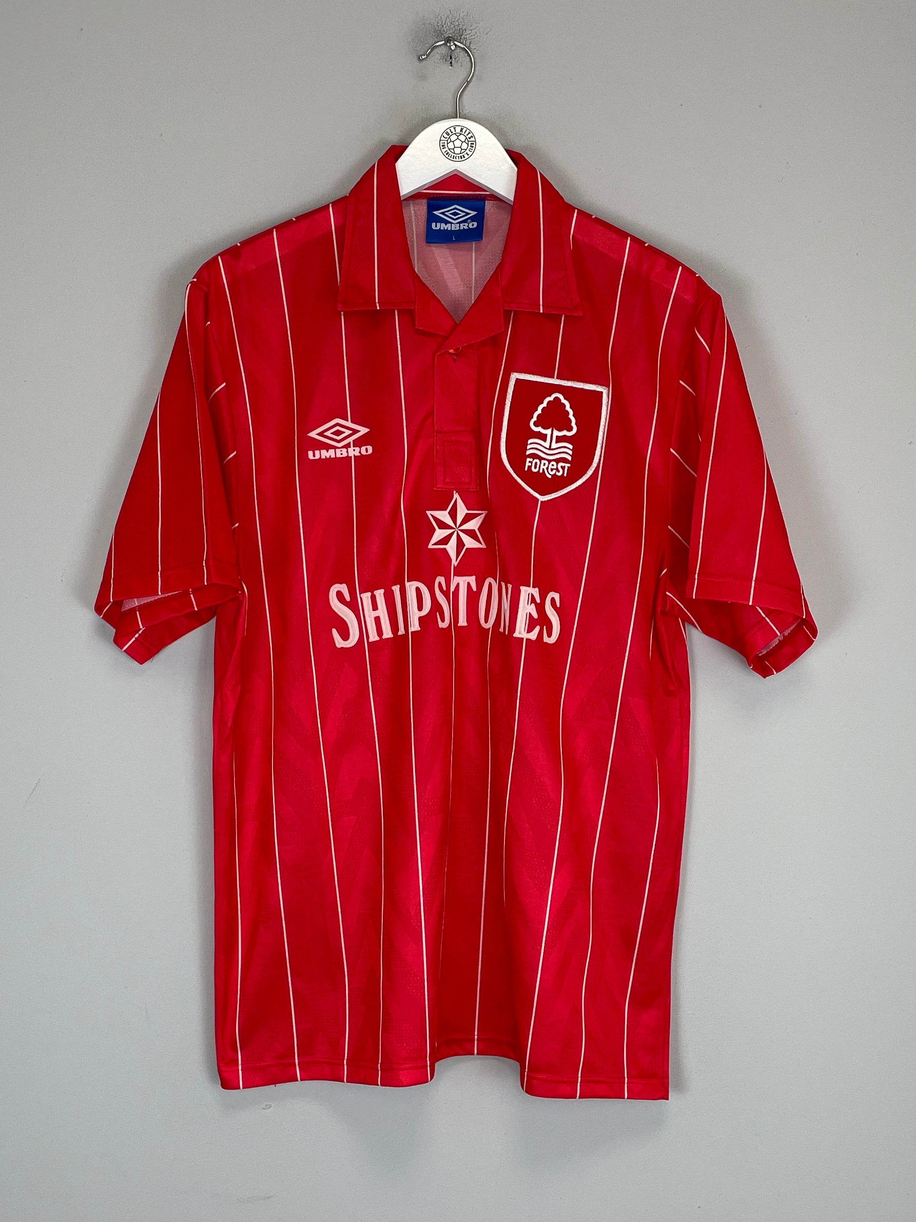 Shop 1992/93 NOTTINGHAM FOREST #7 *MINT* HOME SHIRT (L) UMBRO, classic football shirts, vintage football shirts & retro soccer jerseys at Cult Kits
