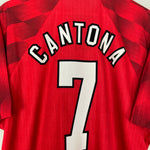 Shop 1996/98 MANCHESTER UNITED CANTONA #7 HOME SHIRT (XL) UMBRO, classic football shirts, vintage football shirts & retro soccer jerseys at Cult Kits