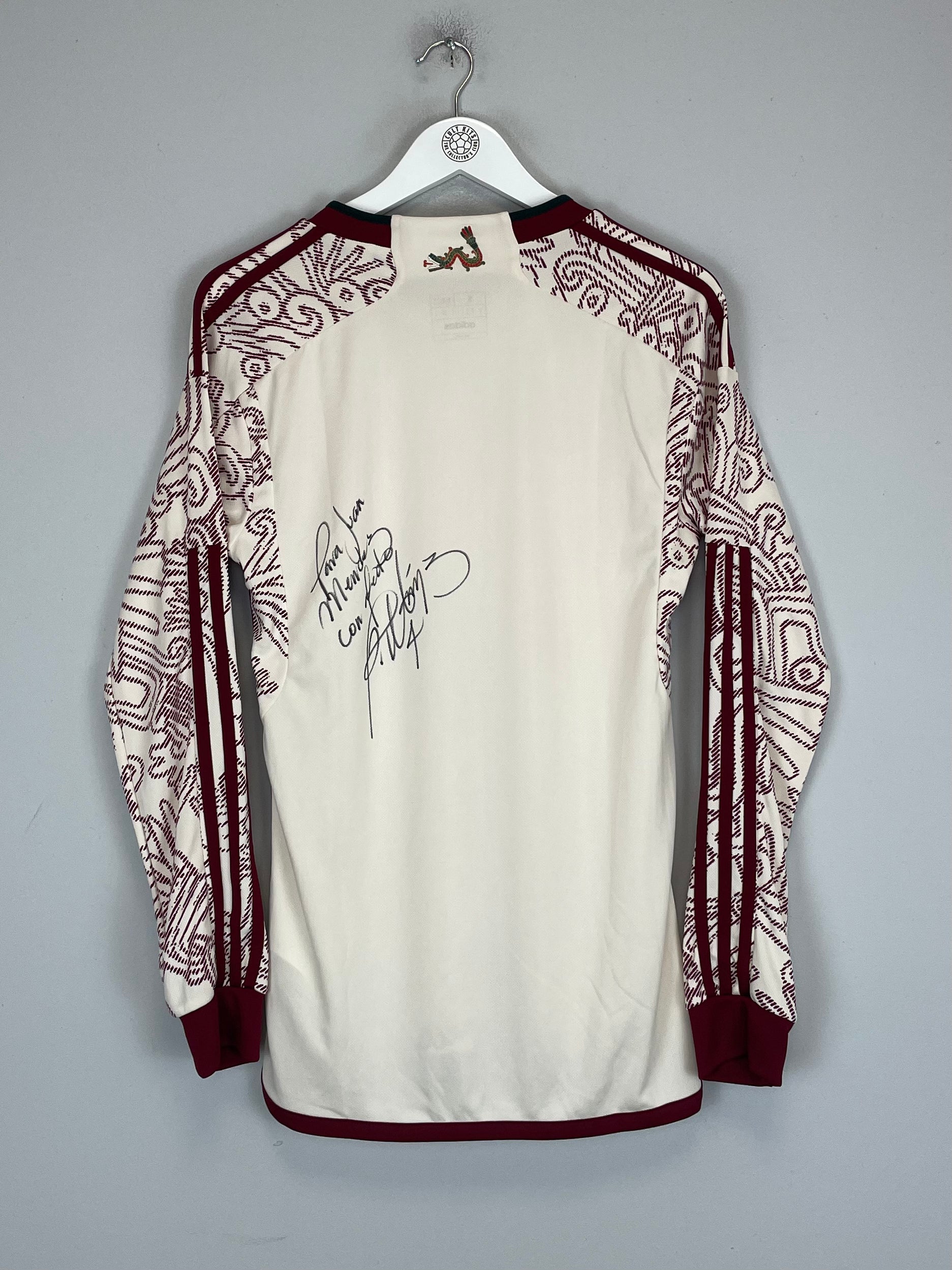 Shop 2022/23 MEXICO *SIGNED* L/S AWAY SHIRT (S) ADIDAS, classic football shirts, vintage football shirts & retro soccer jerseys at Cult Kits
