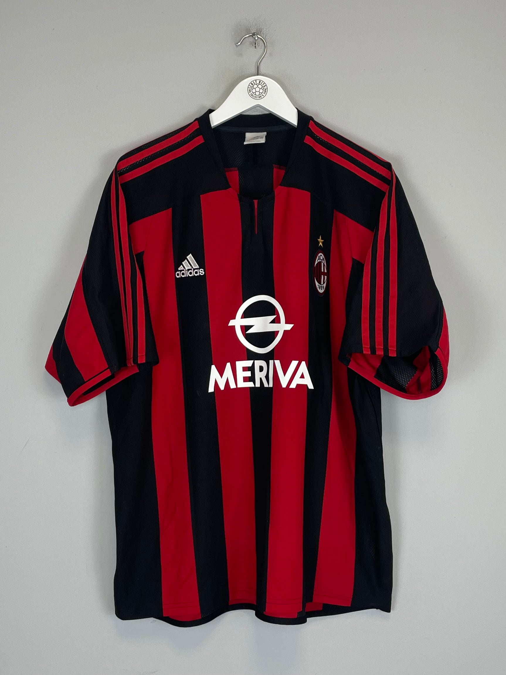 Shop 2003/04 AC MILAN MALDINI #3 HOME SHIRT (XL) ADIDAS, classic football shirts, vintage football shirts & retro soccer jerseys at Cult Kits