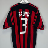 Shop 2003/04 AC MILAN MALDINI #3 HOME SHIRT (XL) ADIDAS, classic football shirts, vintage football shirts & retro soccer jerseys at Cult Kits