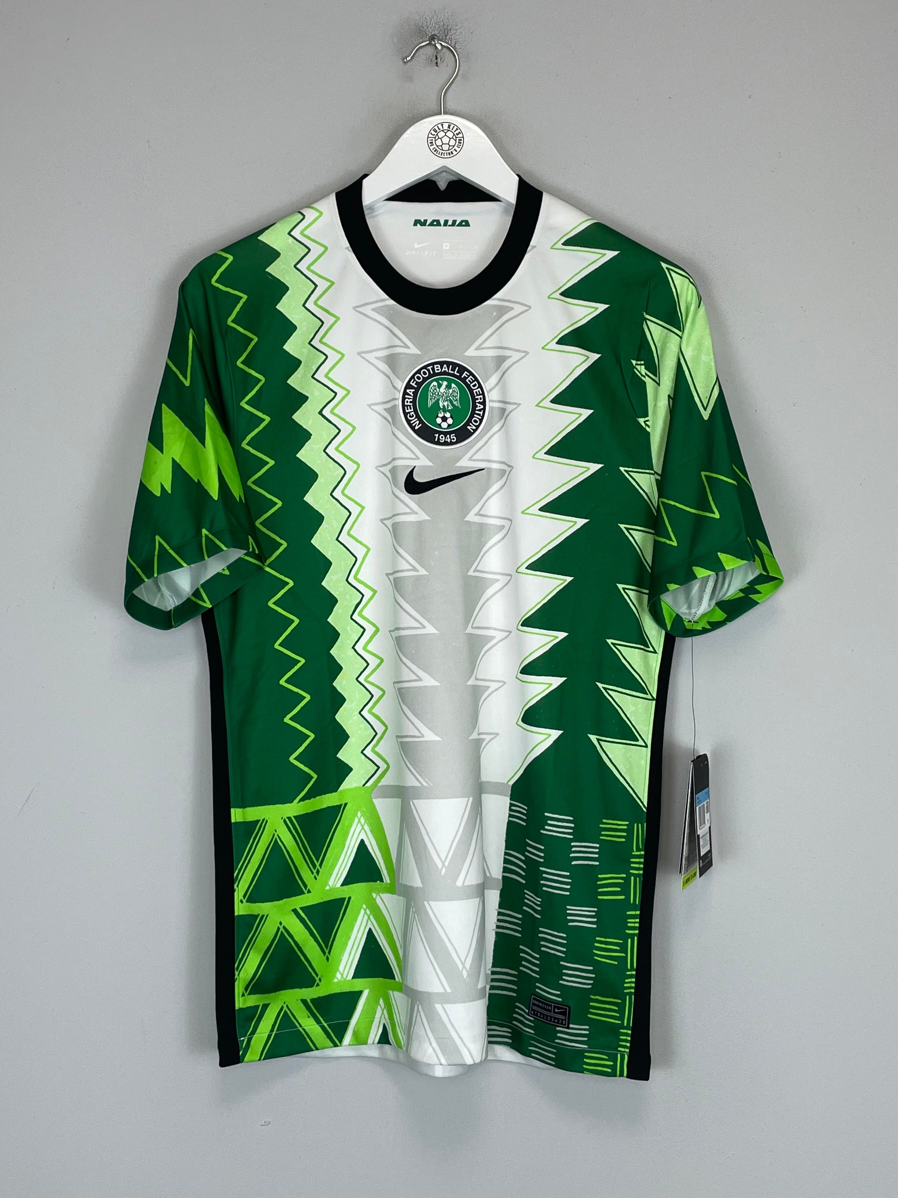 Shop 2020/21 NIGERIA *BNWT* HOME SHIRT (M) NIKE, classic football shirts, vintage football shirts & retro soccer jerseys at Cult Kits