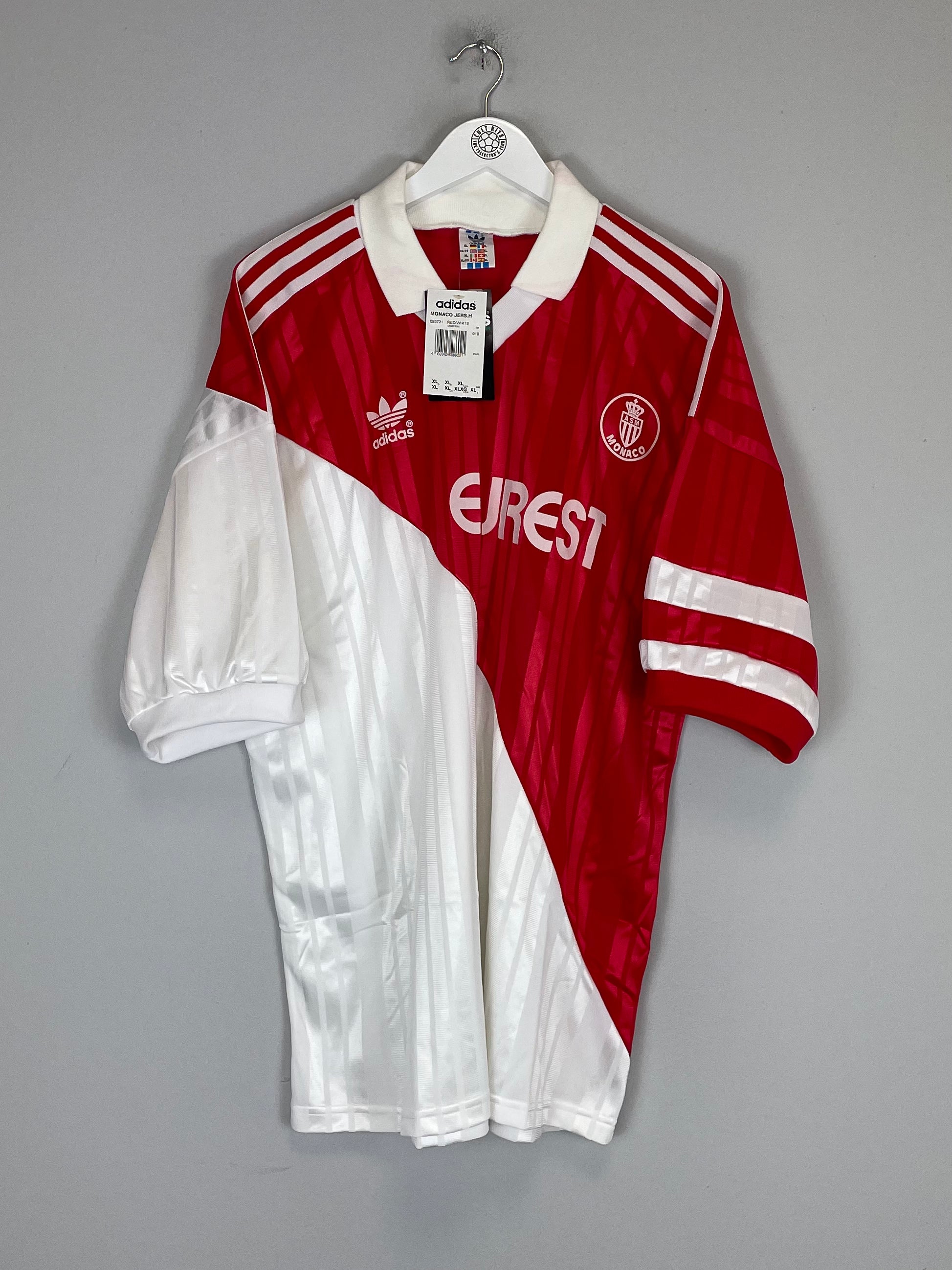 Shop 1994/95 MONACO *BNWT* HOME SHIRT (XL) ADIDAS, classic football shirts, vintage football shirts & retro soccer jerseys at Cult Kits