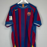 Shop 2005/06 BARCELONA RONALDINHO #10 HOME SHIRT (L) NIKE, classic football shirts, vintage football shirts & retro soccer jerseys at Cult Kits