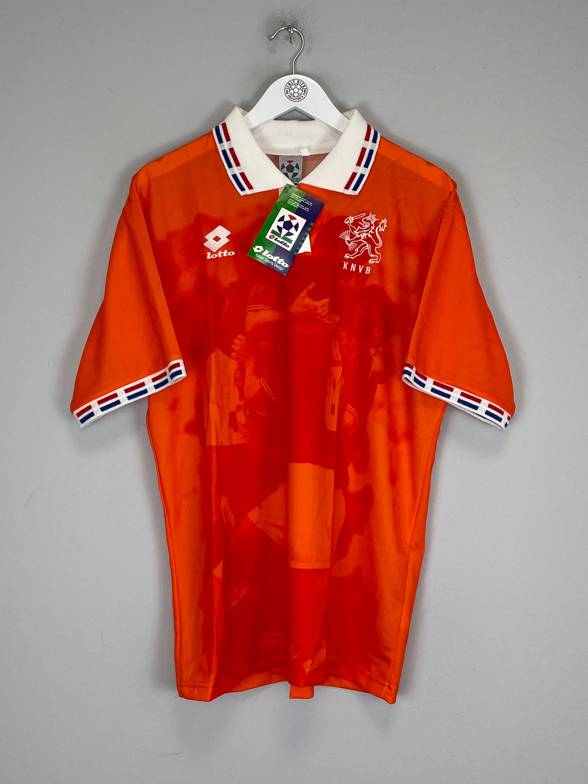 Shop 1996 NETHERLANDS *BNWT* HOME SHIRT (L) LOTTO, classic football shirts, vintage football shirts & retro soccer jerseys at Cult Kits