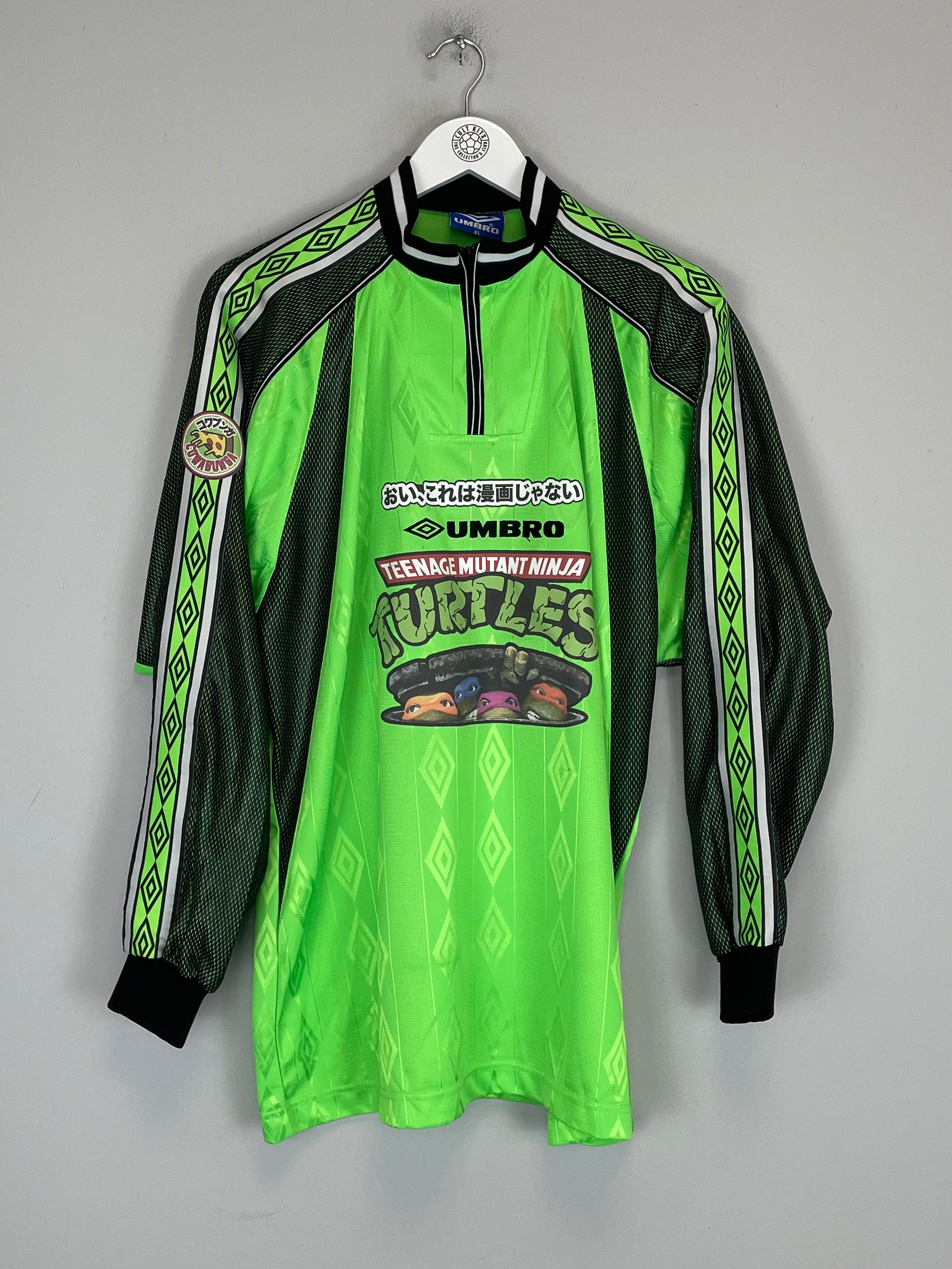 Shop 1998/99 NINJA TURTLES X JAPANESE MOVIE MASHUP SHIRT (XL) UMBRO, classic football shirts, vintage football shirts & retro soccer jerseys at Cult Kits