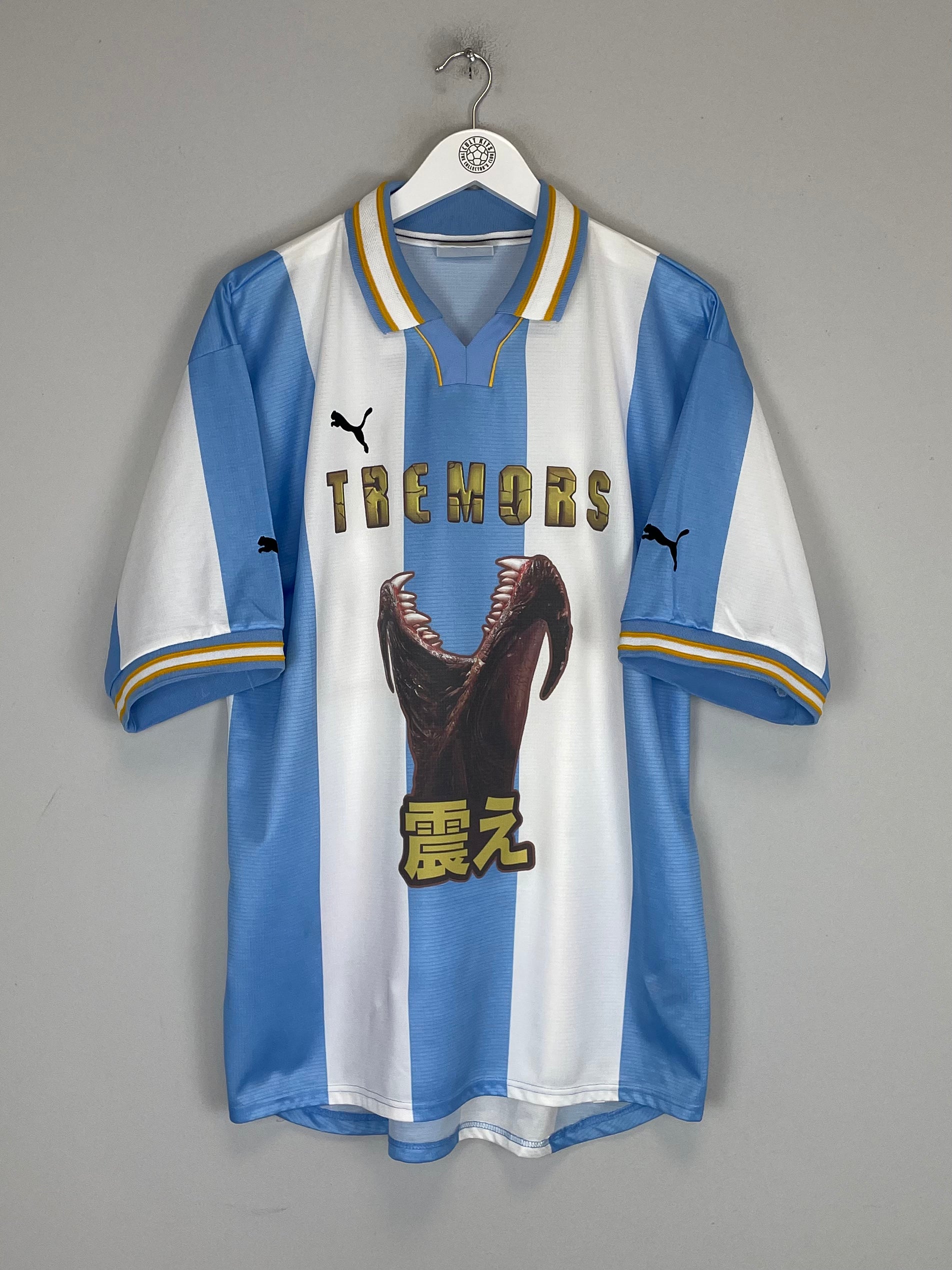 Shop 1999/00 TREMORS X JAPANESE MOVIE MASHUP SHIRT (XL) PUMA, classic football shirts, vintage football shirts & retro soccer jerseys at Cult Kits