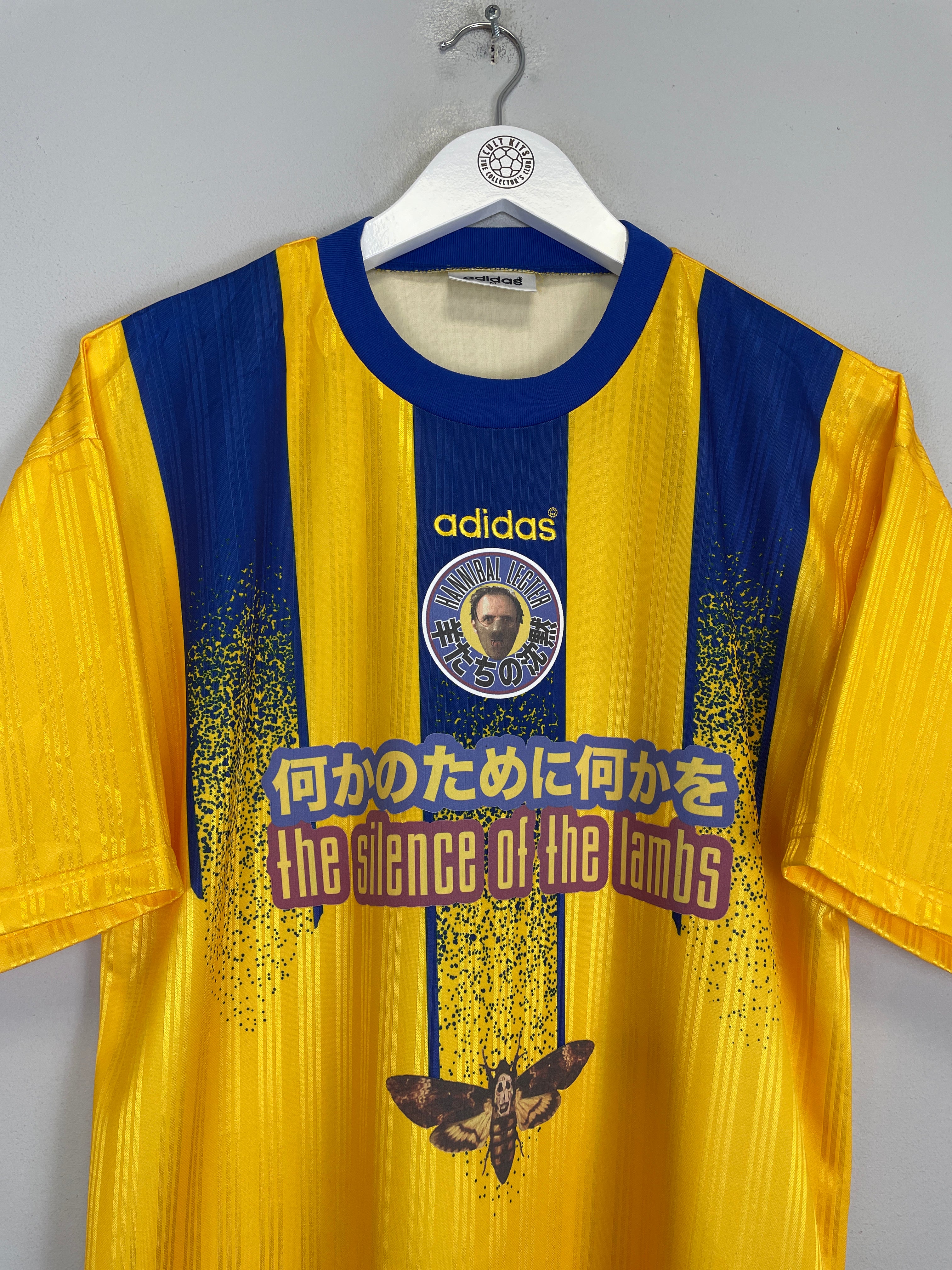 Shop 1994/96 SILENCE OF THE LAMBS X JAPANESE MOVIE MASHUP SHIRT (M) ADIDAS, classic football shirts, vintage football shirts & retro soccer jerseys at Cult Kits
