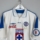 Shop 2003/04 CRUZ AZUL DELGADO #16 AWAY SHIRT (L) UMBRO, classic football shirts, vintage football shirts & retro soccer jerseys at Cult Kits