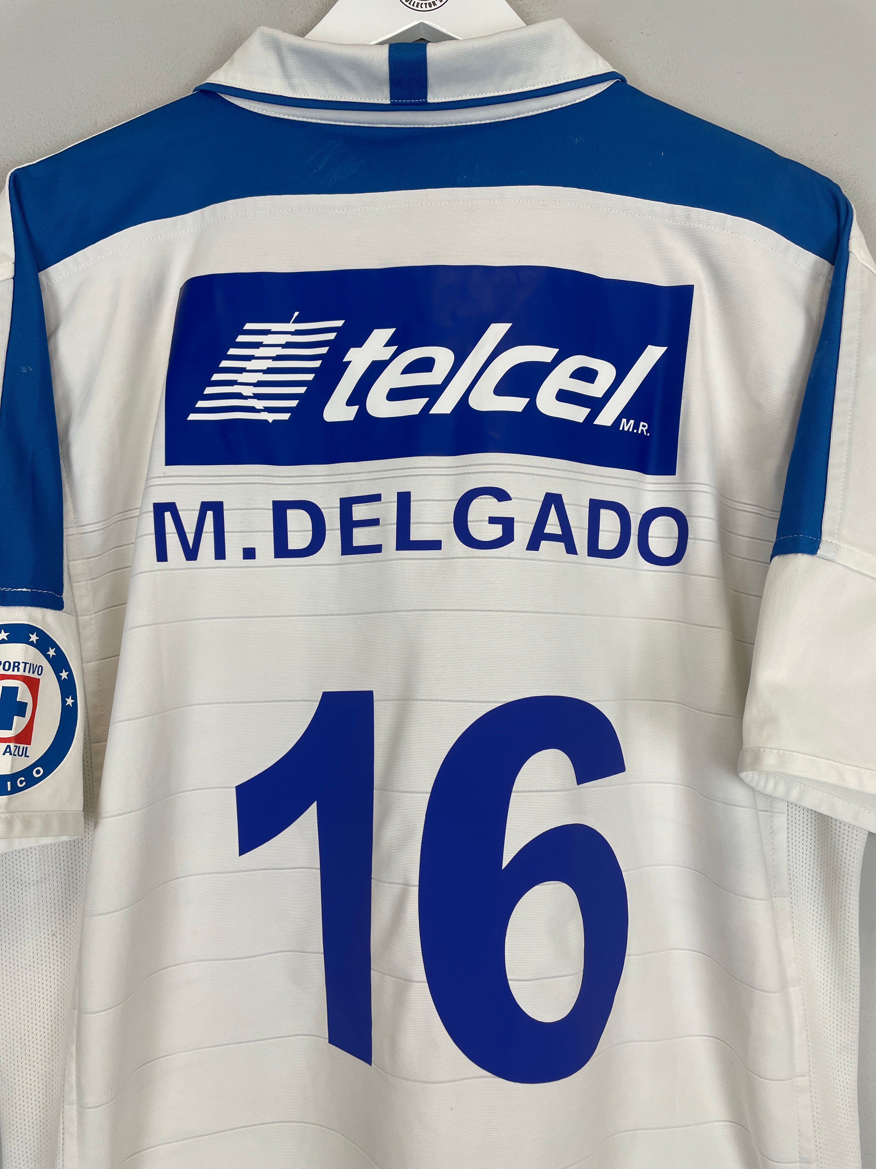 Shop 2003/04 CRUZ AZUL DELGADO #16 AWAY SHIRT (L) UMBRO, classic football shirts, vintage football shirts & retro soccer jerseys at Cult Kits