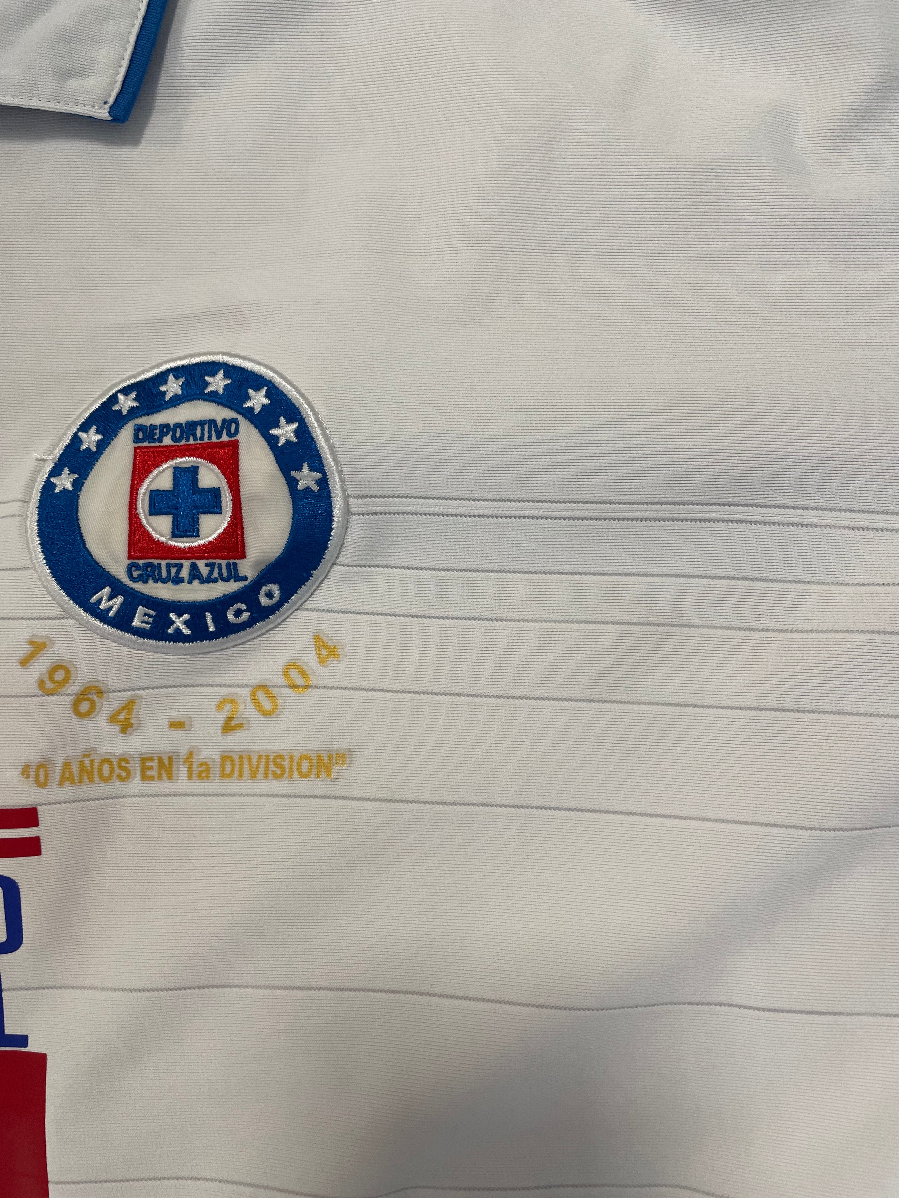 Shop 2003/04 CRUZ AZUL DELGADO #16 AWAY SHIRT (L) UMBRO, classic football shirts, vintage football shirts & retro soccer jerseys at Cult Kits