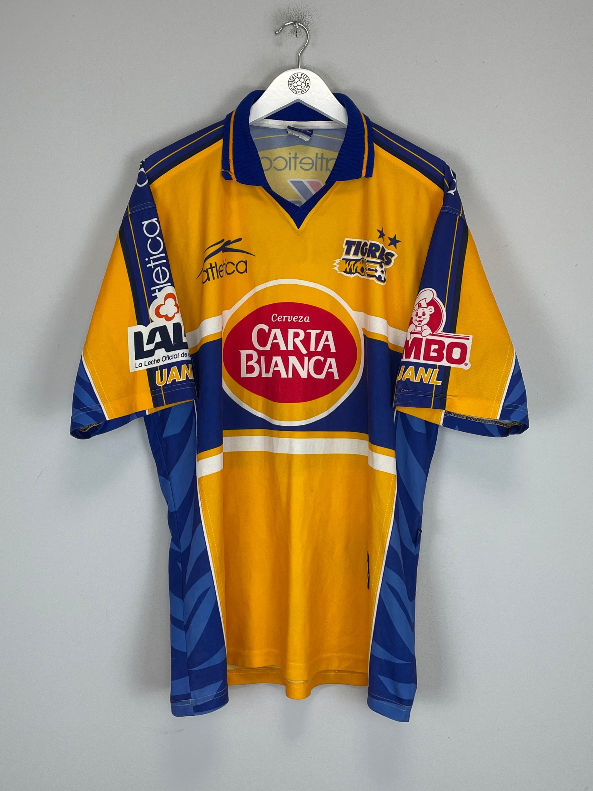 Shop 2000/01 TIGRES HOME SHIRT (XL) ATLETICA, classic football shirts, vintage football shirts & retro soccer jerseys at Cult Kits