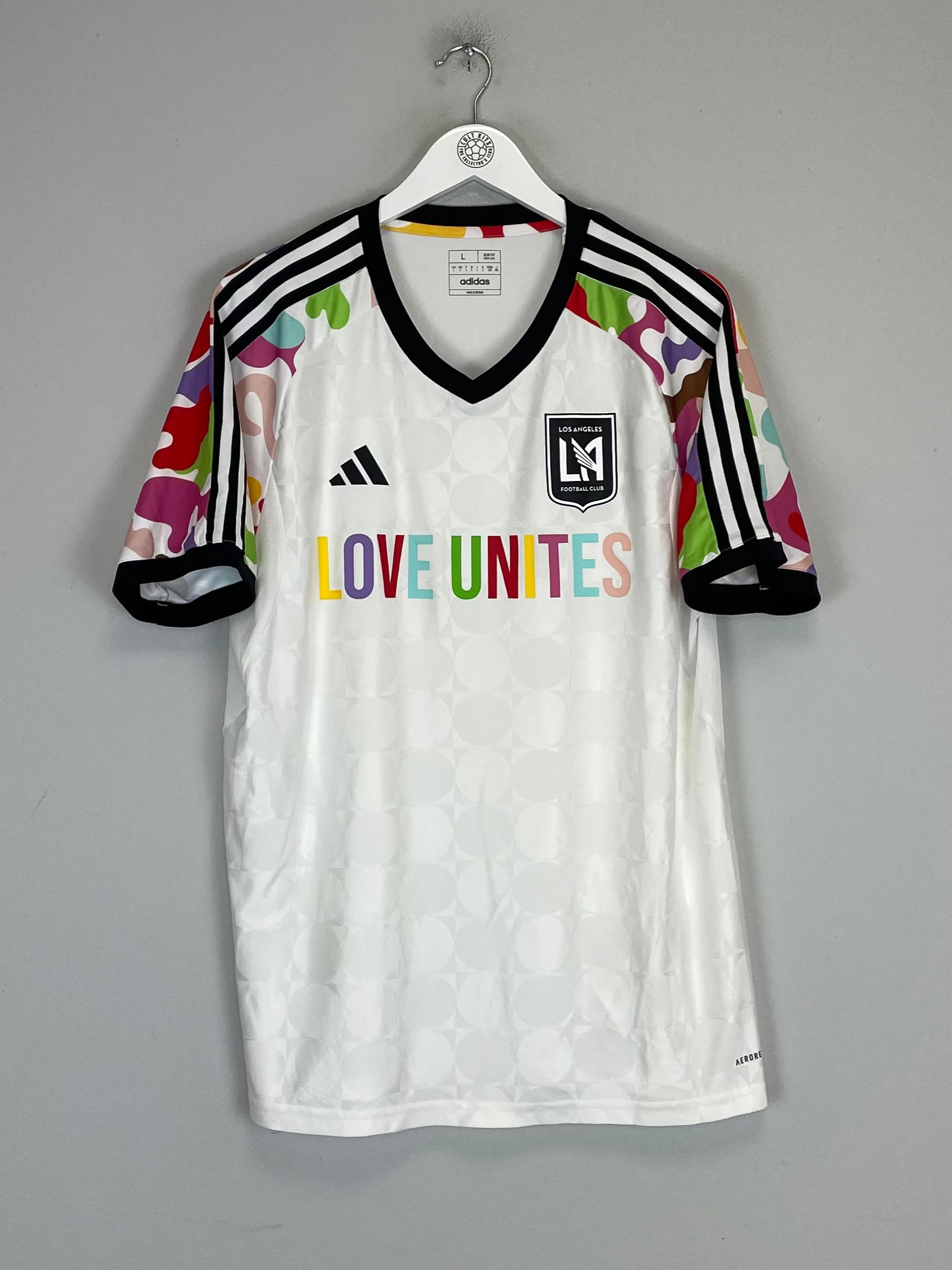 Shop 2023 LOS ANGELES FC PRE MATCH SHIRT (L) ADIDAS, classic football shirts, vintage football shirts & retro soccer jerseys at Cult Kits