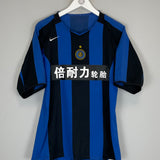 Shop 2005/06 INTER MILAN J.ZANETTI #4 *CHINESE NEW YEAR* HOME SHIRT (M) NIKE, classic football shirts, vintage football shirts & retro soccer jerseys at Cult Kits