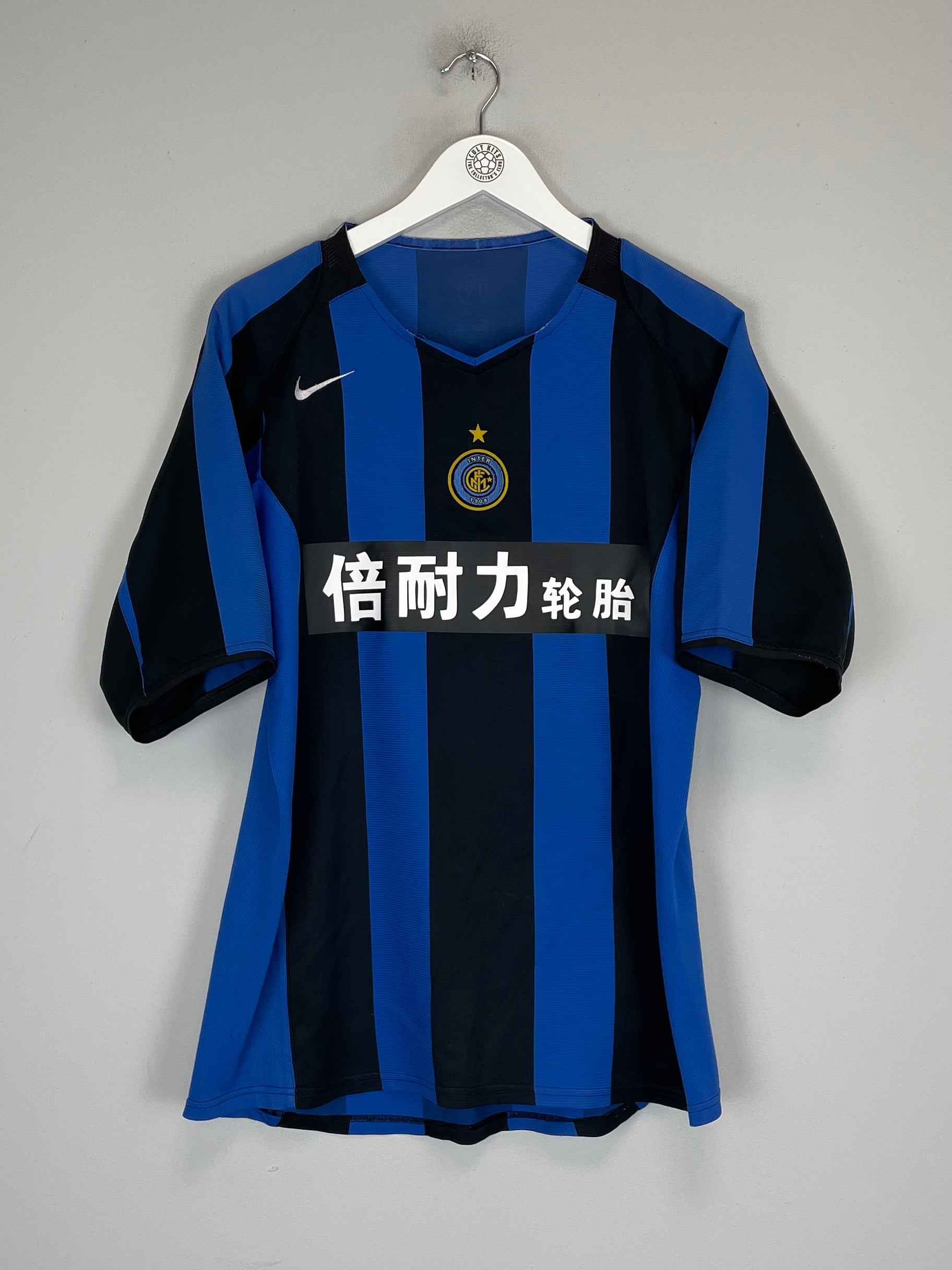 Shop 2005/06 INTER MILAN J.ZANETTI #4 *CHINESE NEW YEAR* HOME SHIRT (M) NIKE, classic football shirts, vintage football shirts & retro soccer jerseys at Cult Kits