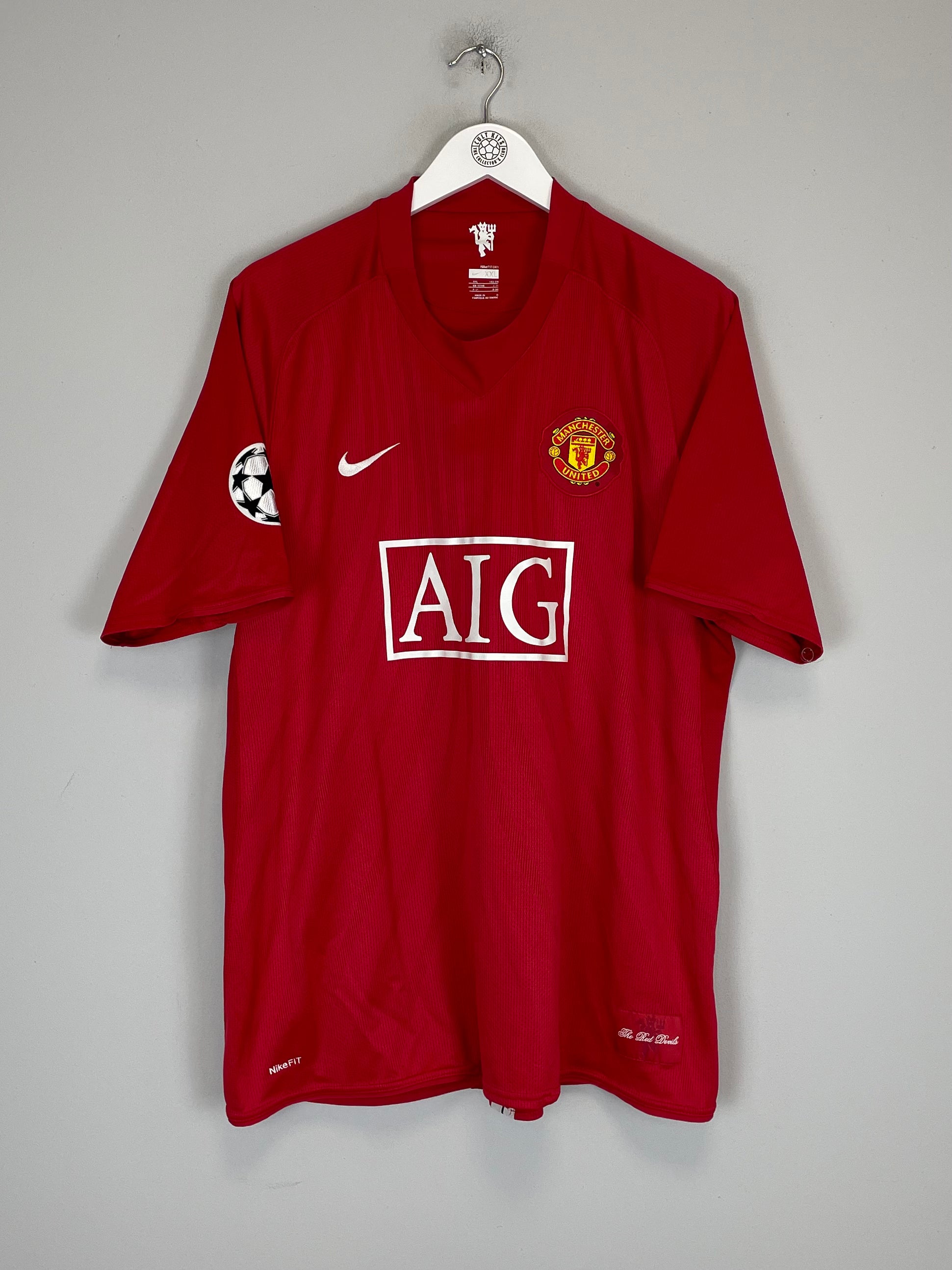 Shop 2007/09 MANCHESTER UNITED RONALDO #7 C/L HOME SHIRT (XXL) NIKE, classic football shirts, vintage football shirts & retro soccer jerseys at Cult Kits