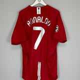 Shop 2007/09 MANCHESTER UNITED RONALDO #7 C/L HOME SHIRT (XXL) NIKE, classic football shirts, vintage football shirts & retro soccer jerseys at Cult Kits
