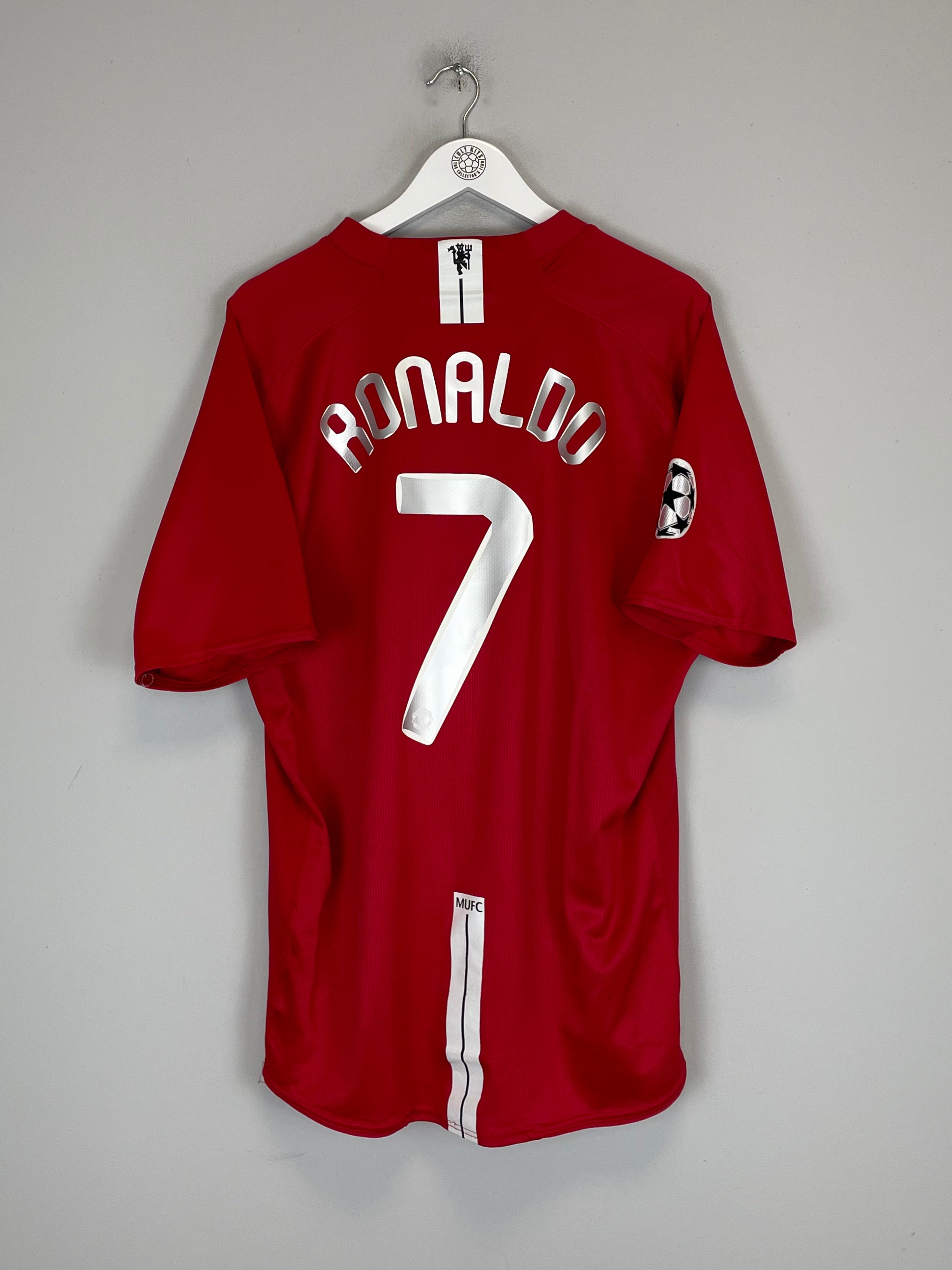 Shop 2007/09 MANCHESTER UNITED RONALDO #7 C/L HOME SHIRT (XXL) NIKE, classic football shirts, vintage football shirts & retro soccer jerseys at Cult Kits
