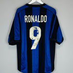 Shop 1999/00 INTER MILAN RONALDO #9 HOME SHIRT (M) NIKE, classic football shirts, vintage football shirts & retro soccer jerseys at Cult Kits