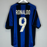 Shop 1999/00 INTER MILAN RONALDO #9 HOME SHIRT (M) NIKE, classic football shirts, vintage football shirts & retro soccer jerseys at Cult Kits