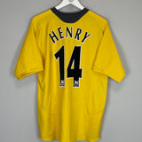 Shop 2005/06 ARSENAL HENRY #14 AWAY SHIRT (L) NIKE, classic football shirts, vintage football shirts & retro soccer jerseys at Cult Kits