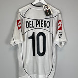 Shop 2002/03 JUVENTUS DEL PIERO #10 *BNWT* C/L AWAY SHIRT (L) LOTTO, classic football shirts, vintage football shirts & retro soccer jerseys at Cult Kits