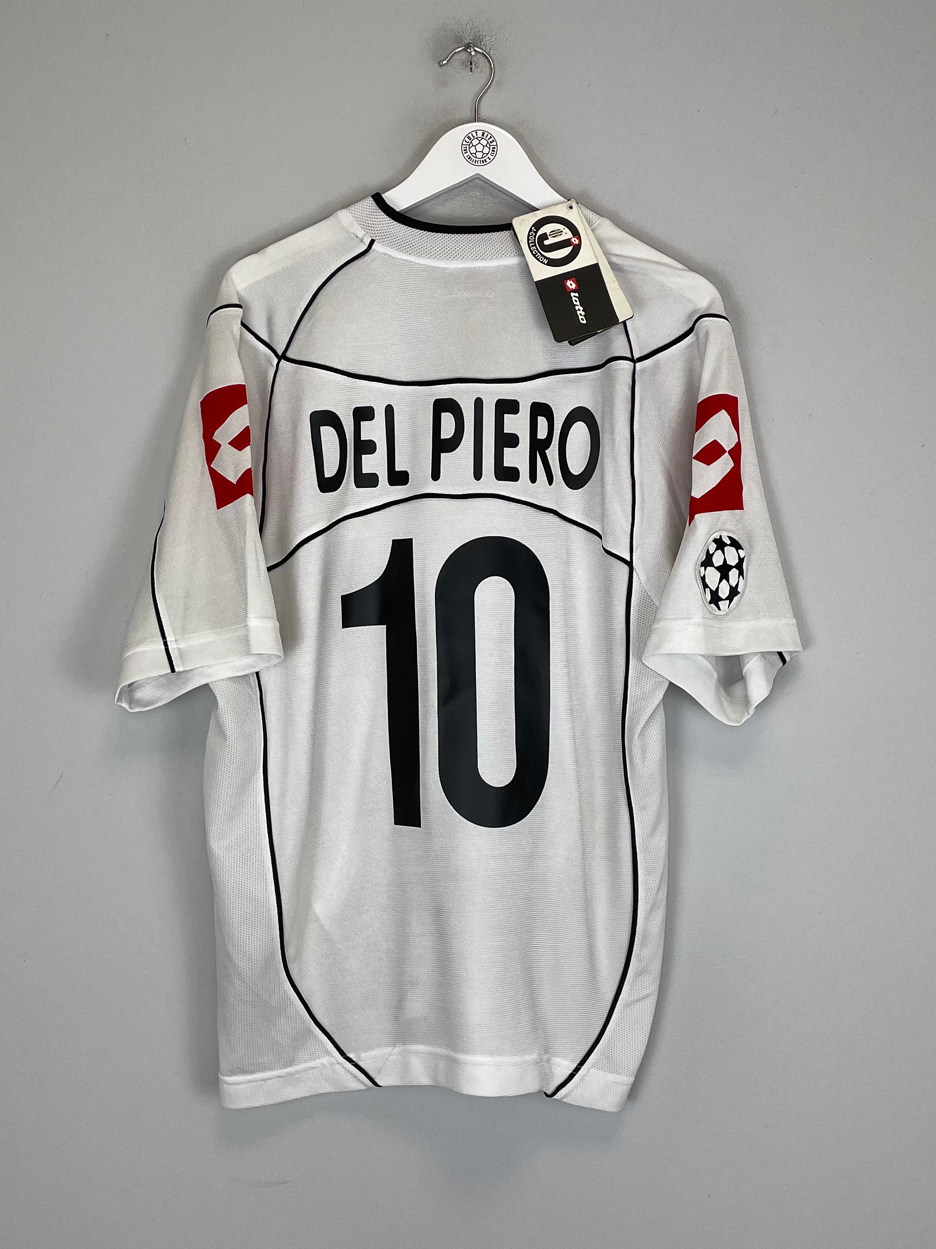 Shop 2002/03 JUVENTUS DEL PIERO #10 *BNWT* C/L AWAY SHIRT (L) LOTTO, classic football shirts, vintage football shirts & retro soccer jerseys at Cult Kits