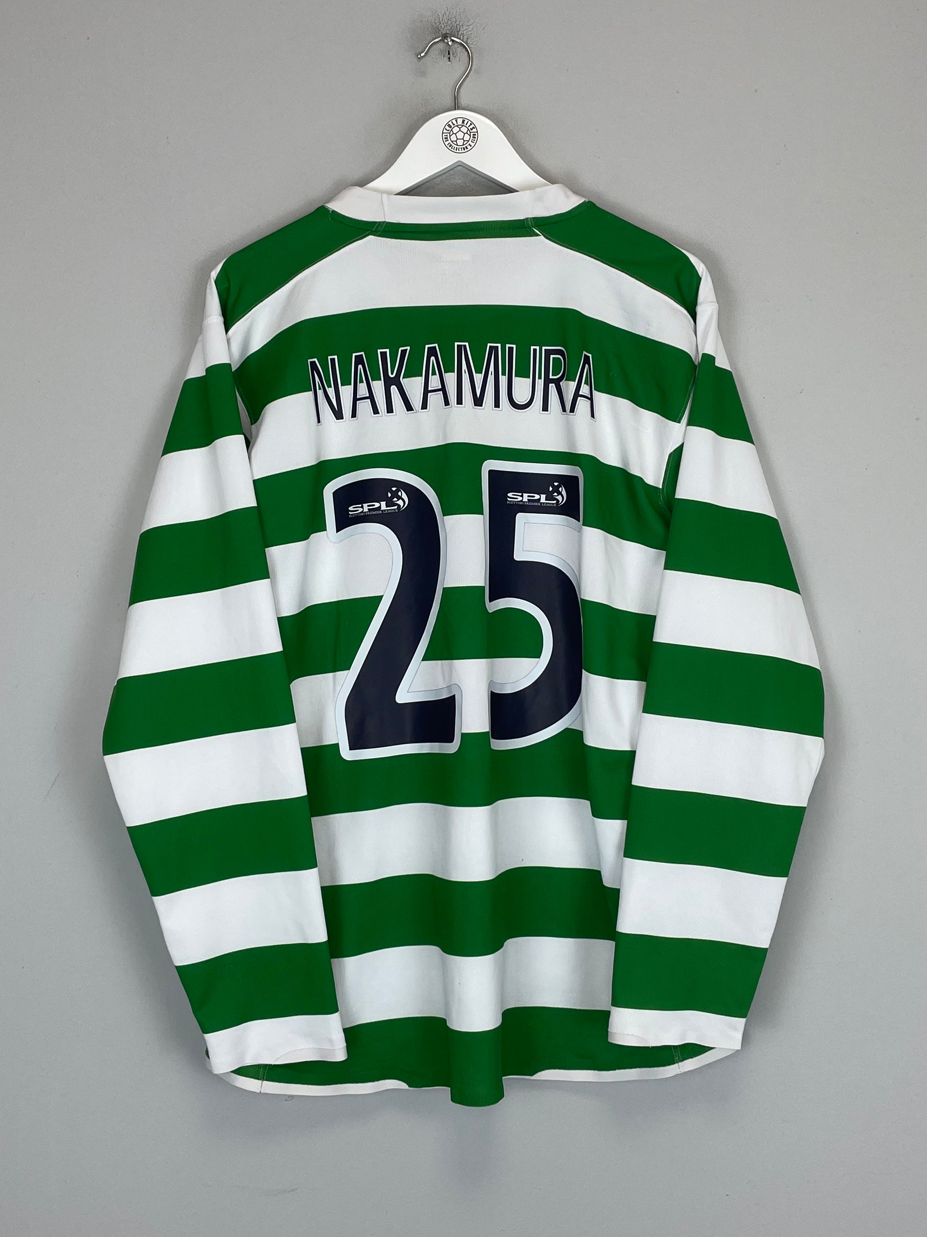Shop 2007/08 CELTIC NAKAMURA #25 L/S HOME SHIRT (XL) NIKE, classic football shirts, vintage football shirts & retro soccer jerseys at Cult Kits