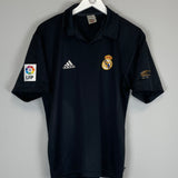 Shop 2002/03 REAL MADRID ZIDANE #5 *CENTENARY* AWAY SHIRT (M) ADIDAS, classic football shirts, vintage football shirts & retro soccer jerseys at Cult Kits