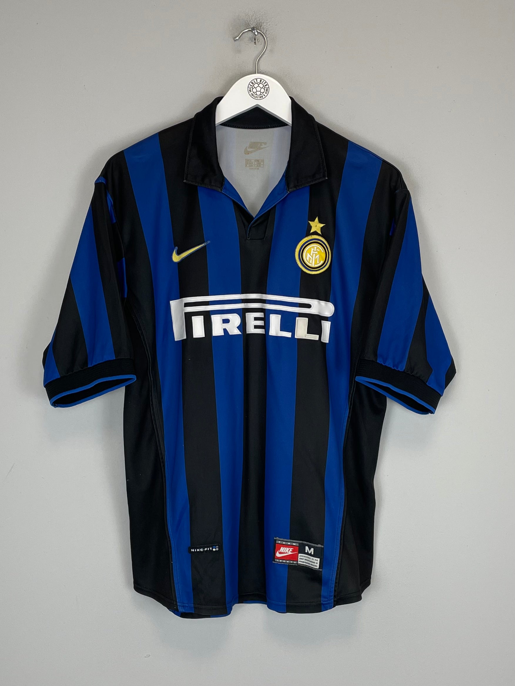 Shop 1998/99 INTER MILAN RONALDO #9 HOME SHIRT (M) NIKE, classic football shirts, vintage football shirts & retro soccer jerseys at Cult Kits