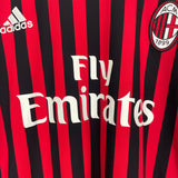 Shop 2011/12 AC MILAN IBRAHIMOVIC #11 L/S HOME SHIRT (L) ADIDAS, classic football shirts, vintage football shirts & retro soccer jerseys at Cult Kits