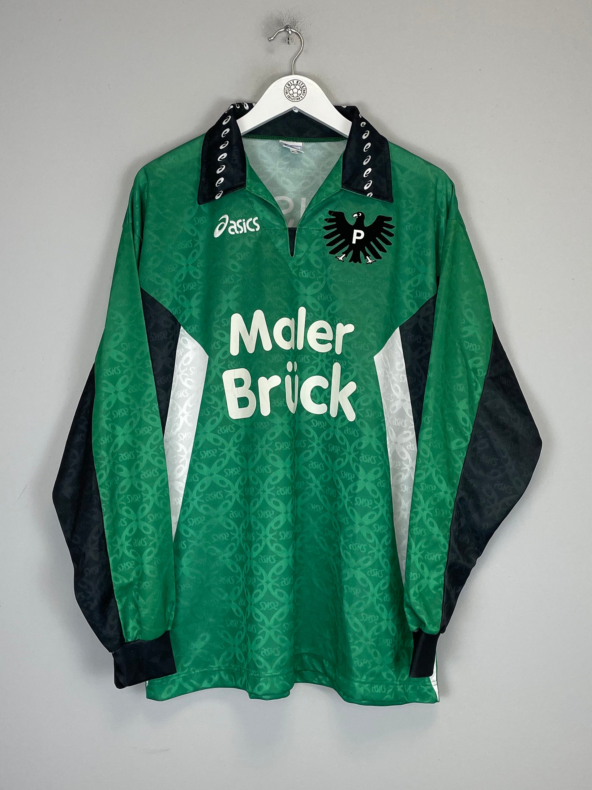 Shop 1996/97 PREUSSEN MUNSTER L/S HOME SHIRT (XL) ASICS, classic football shirts, vintage football shirts & retro soccer jerseys at Cult Kits