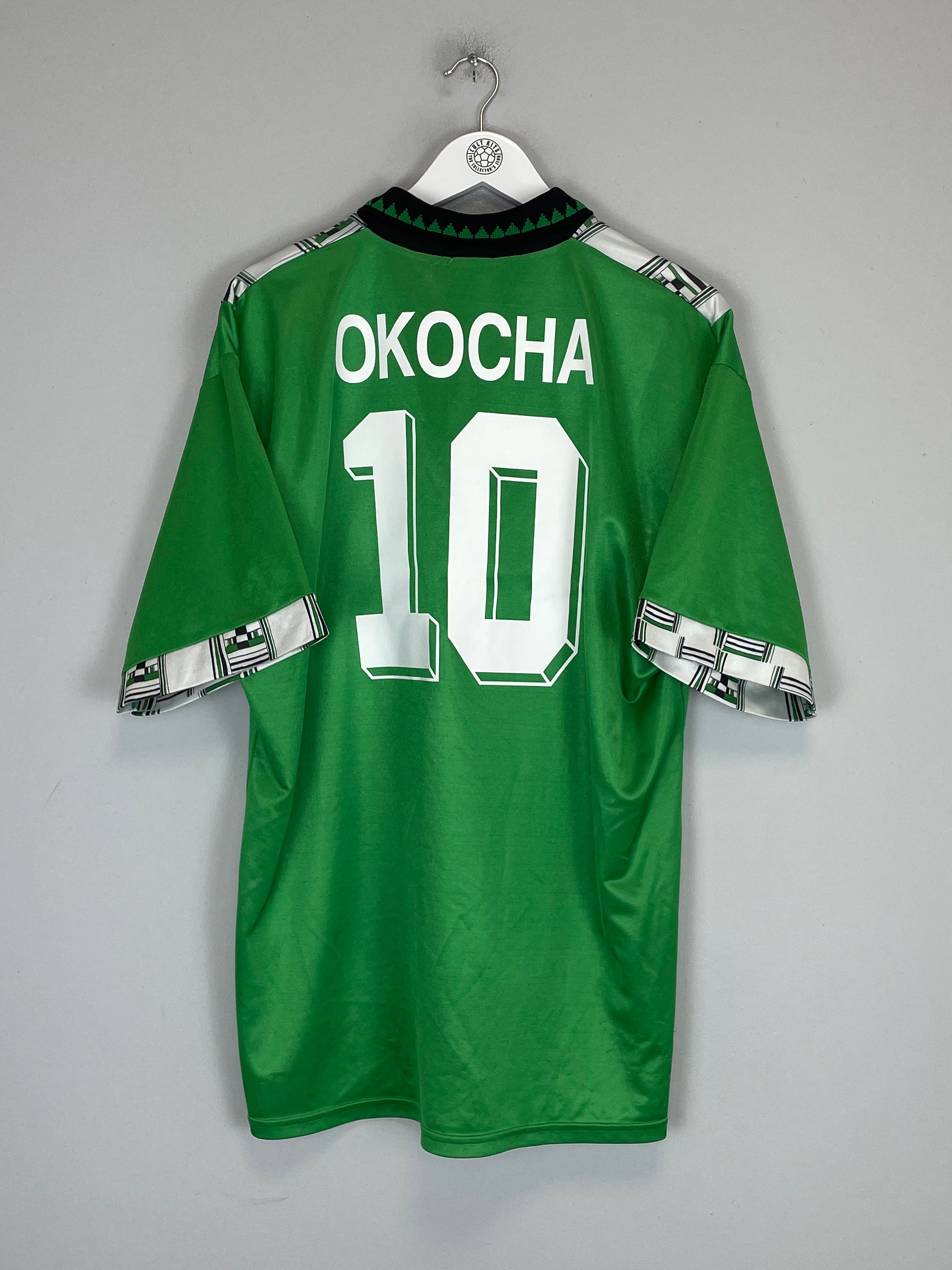 Shop 1994/95 NIGERIA OKOCHA #10 HOME SHIRT (XL) ADIDAS, classic football shirts, vintage football shirts & retro soccer jerseys at Cult Kits